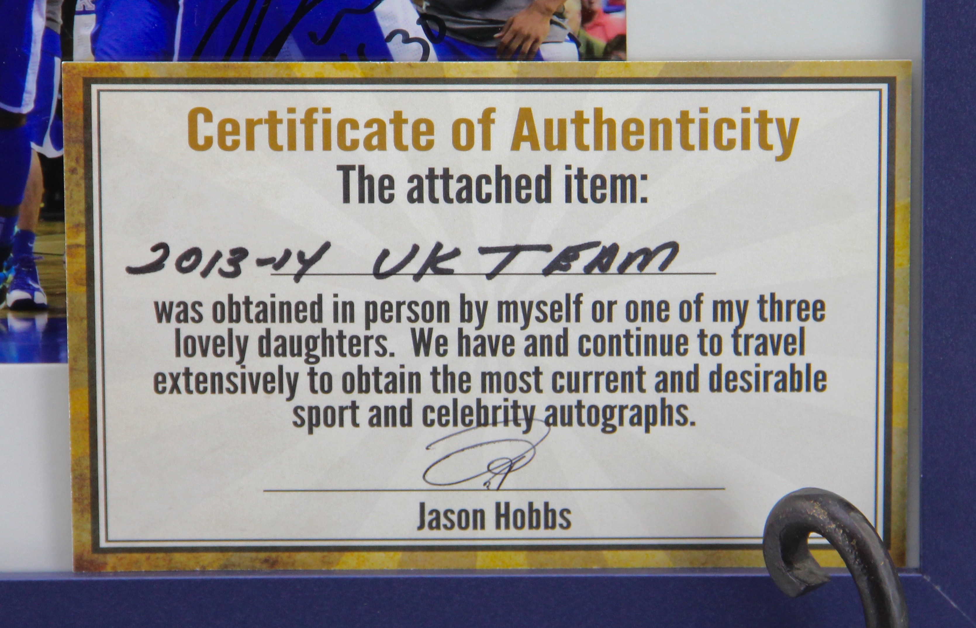 2013-2014 Autographed UK Basketball Team Photo Print