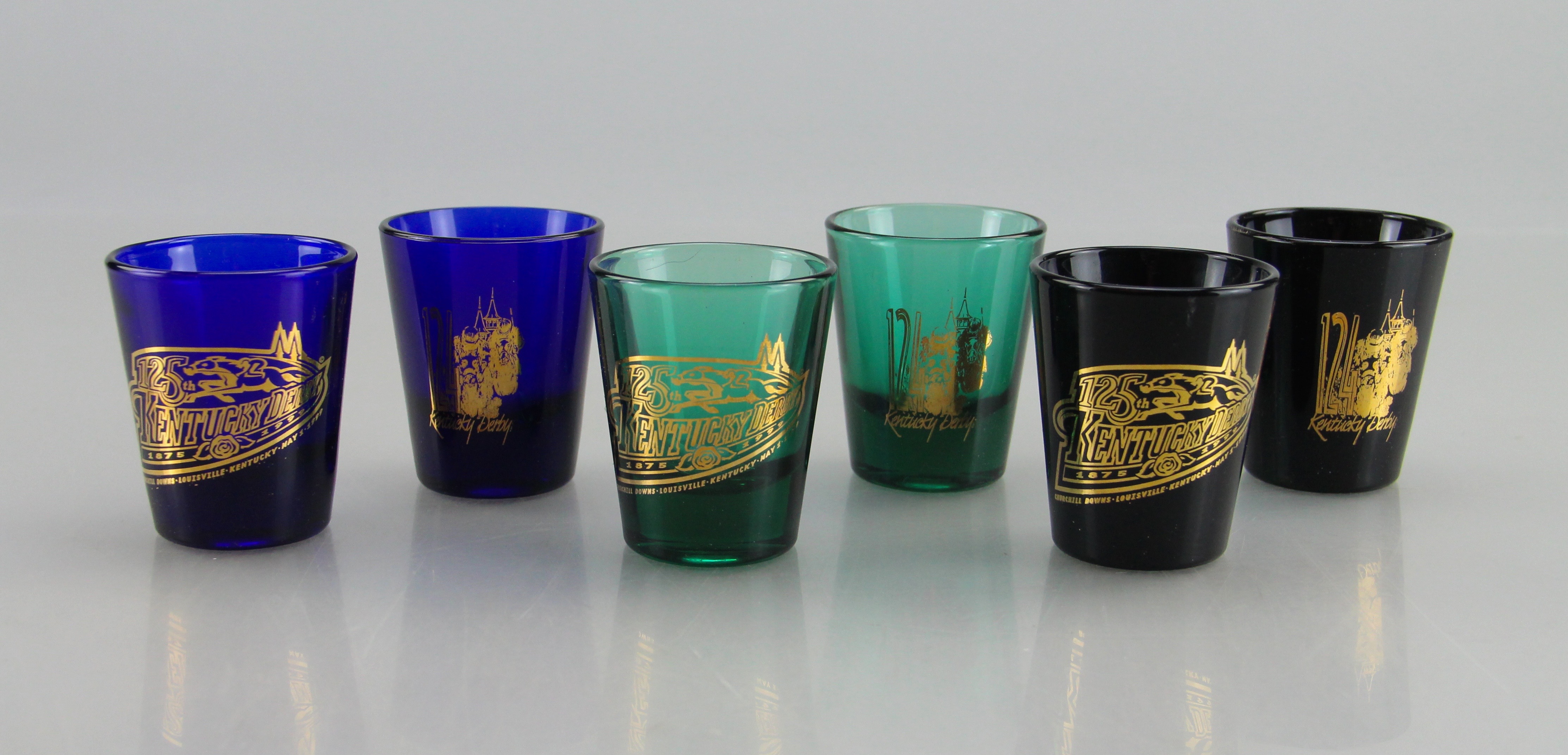 Set of 125th Kentucky Derby Shot Glasses