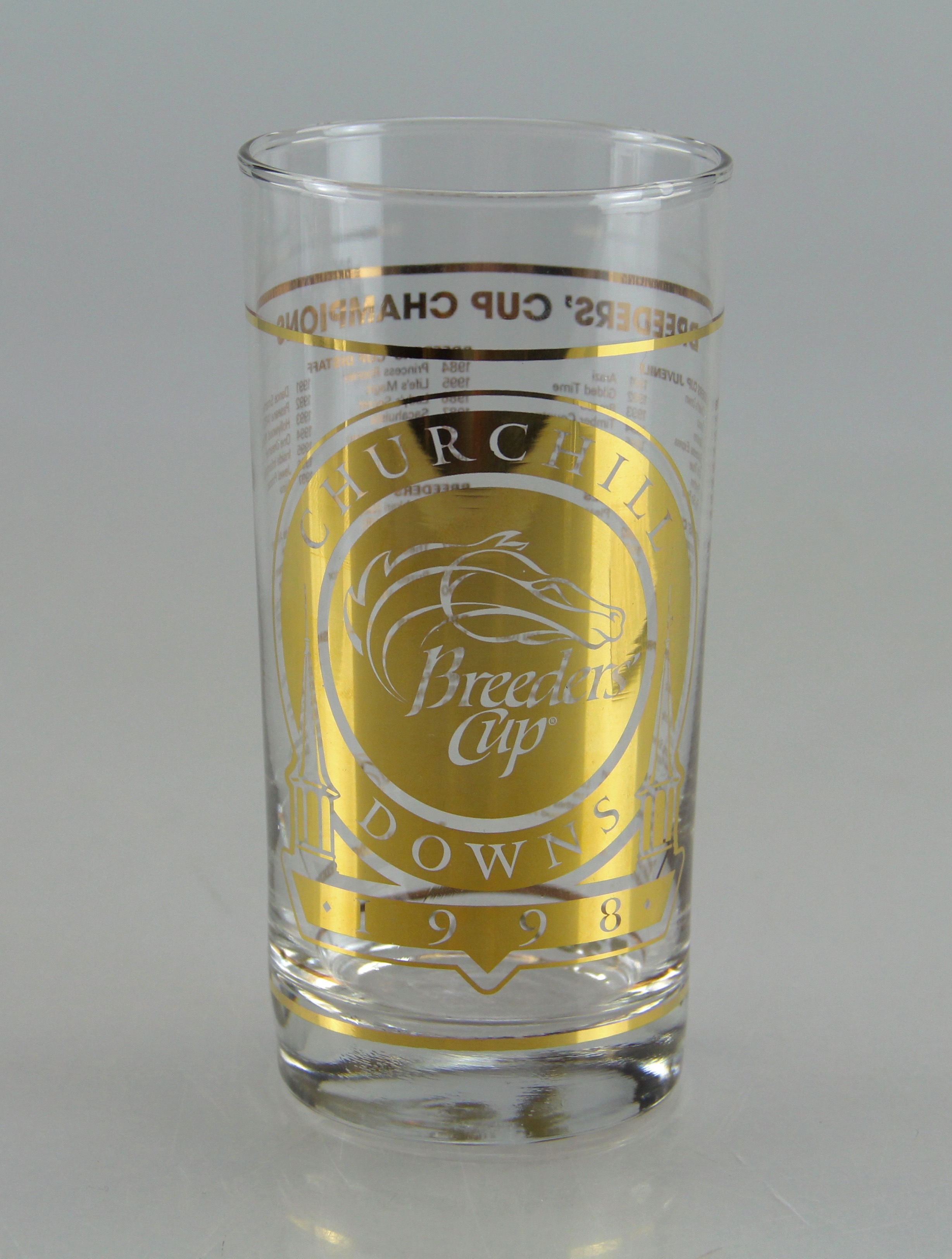 1998 Breeder's Cup Limited Edition Glass