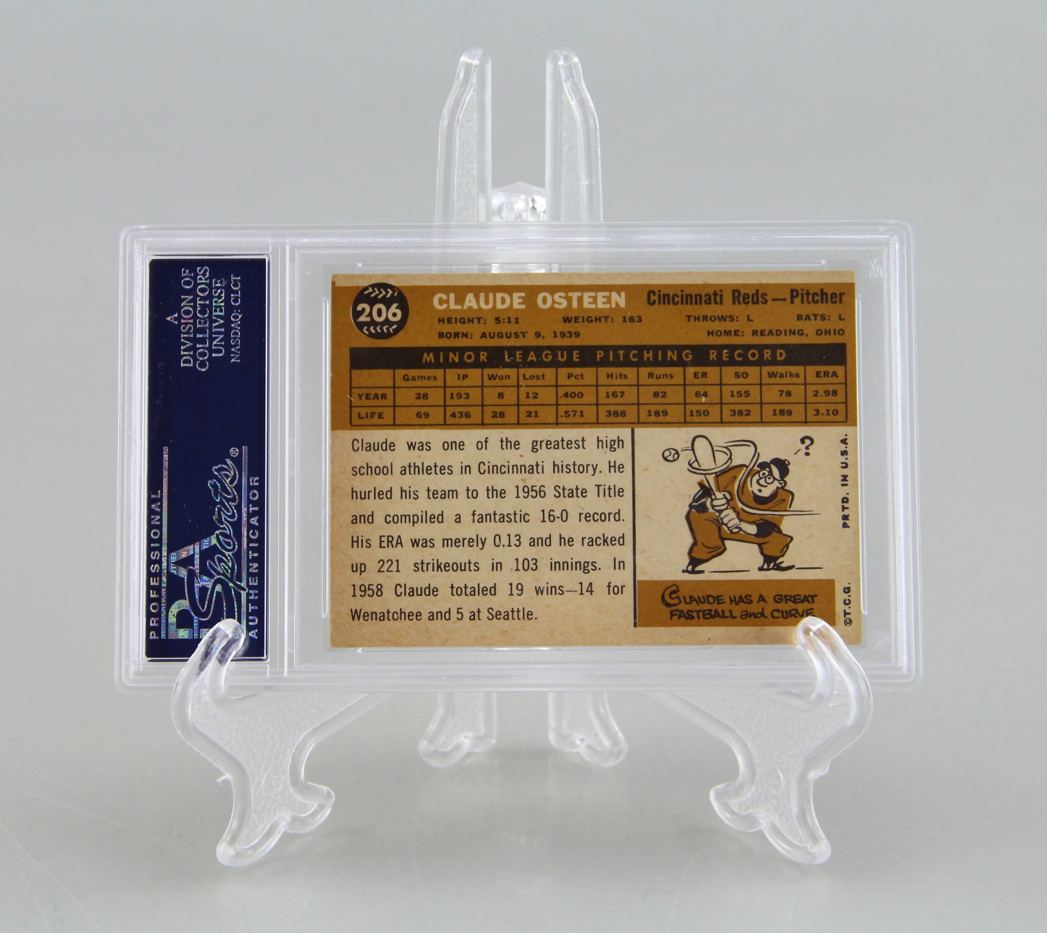 Assortment Of Four 50's Redlegs/Red Graded Baseball Cards