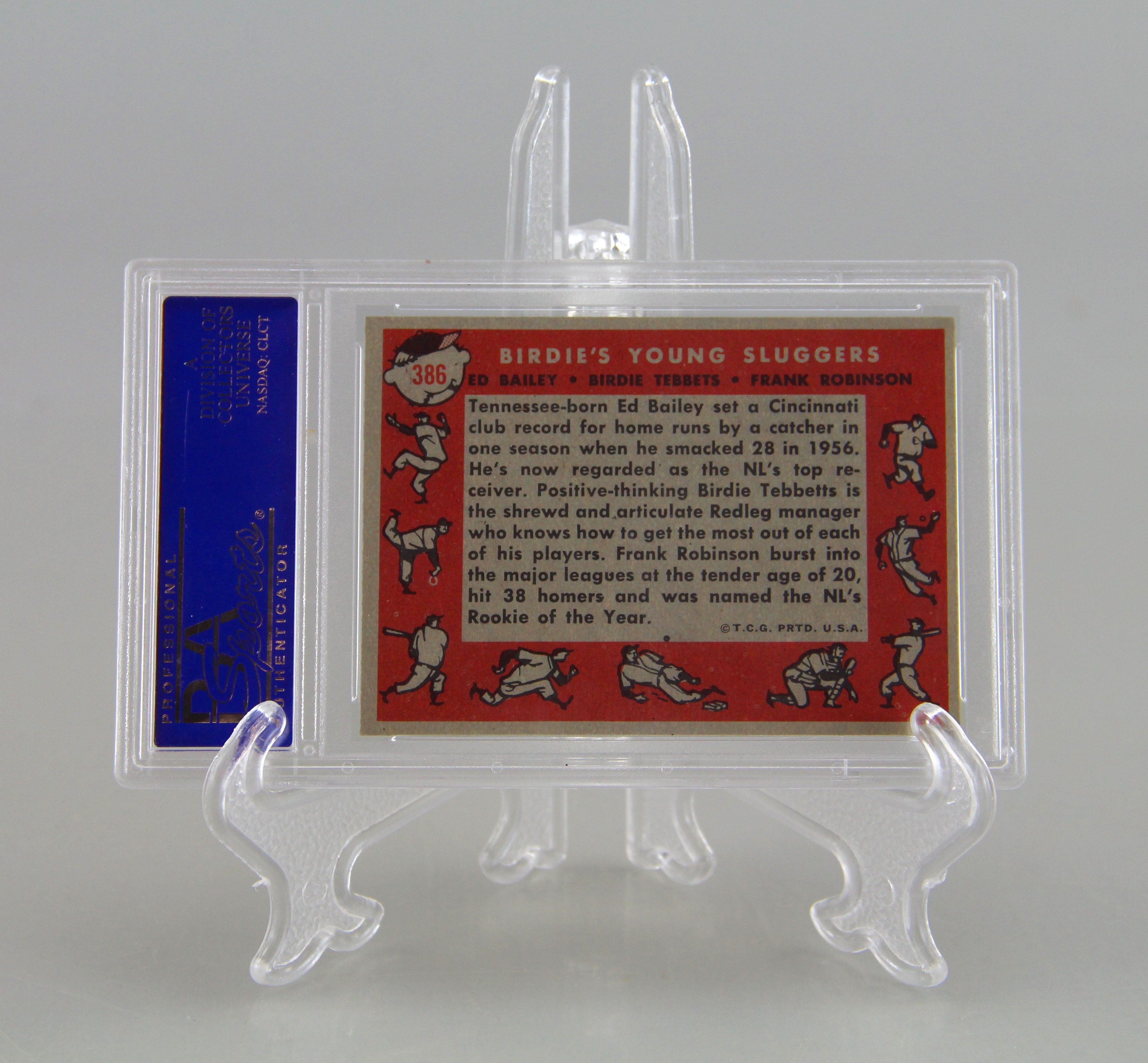 Assortment Of Four 50's Redlegs/Red Graded Baseball Cards