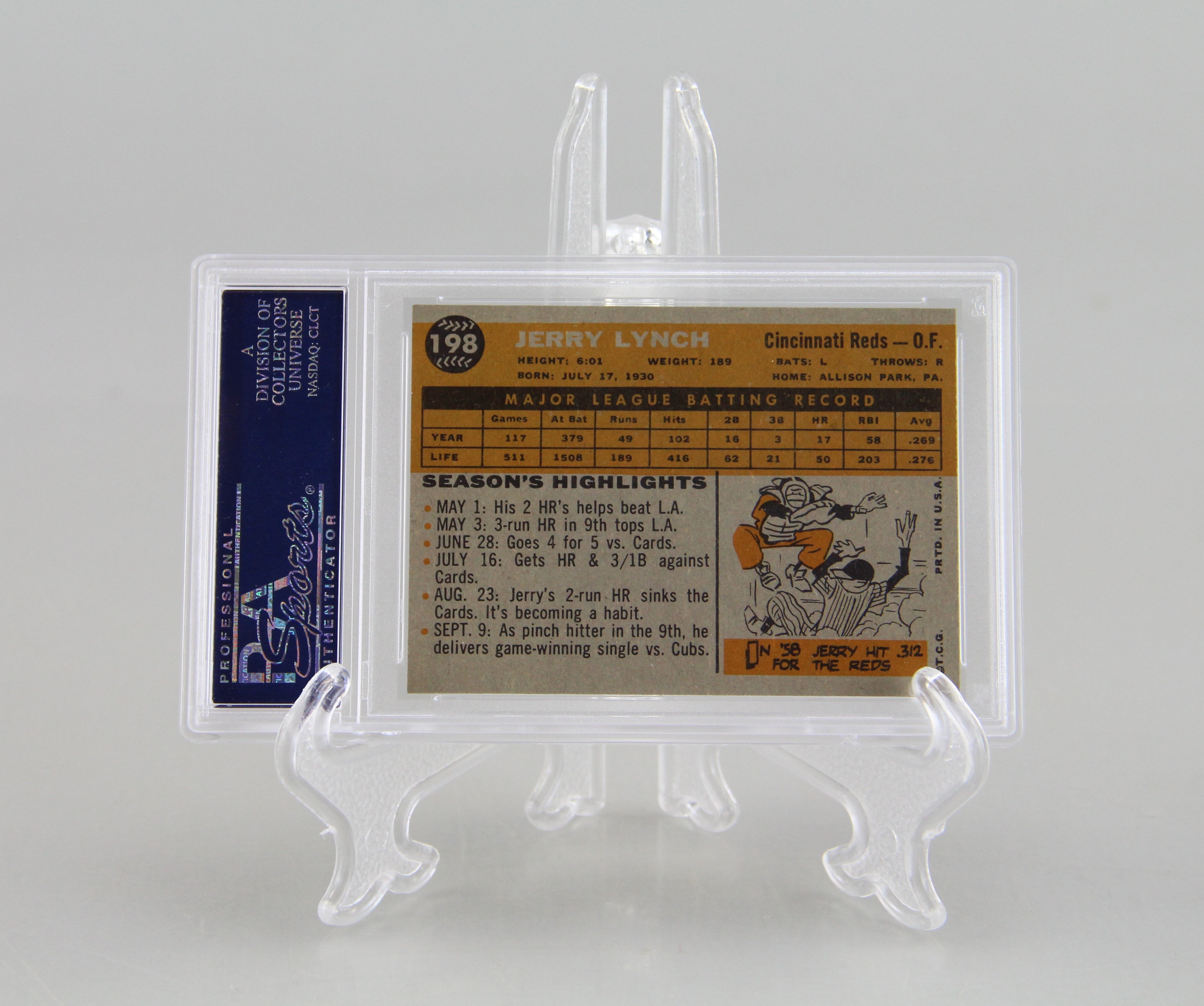 Assortment Of Four 50's Redlegs/Red Graded Baseball Cards