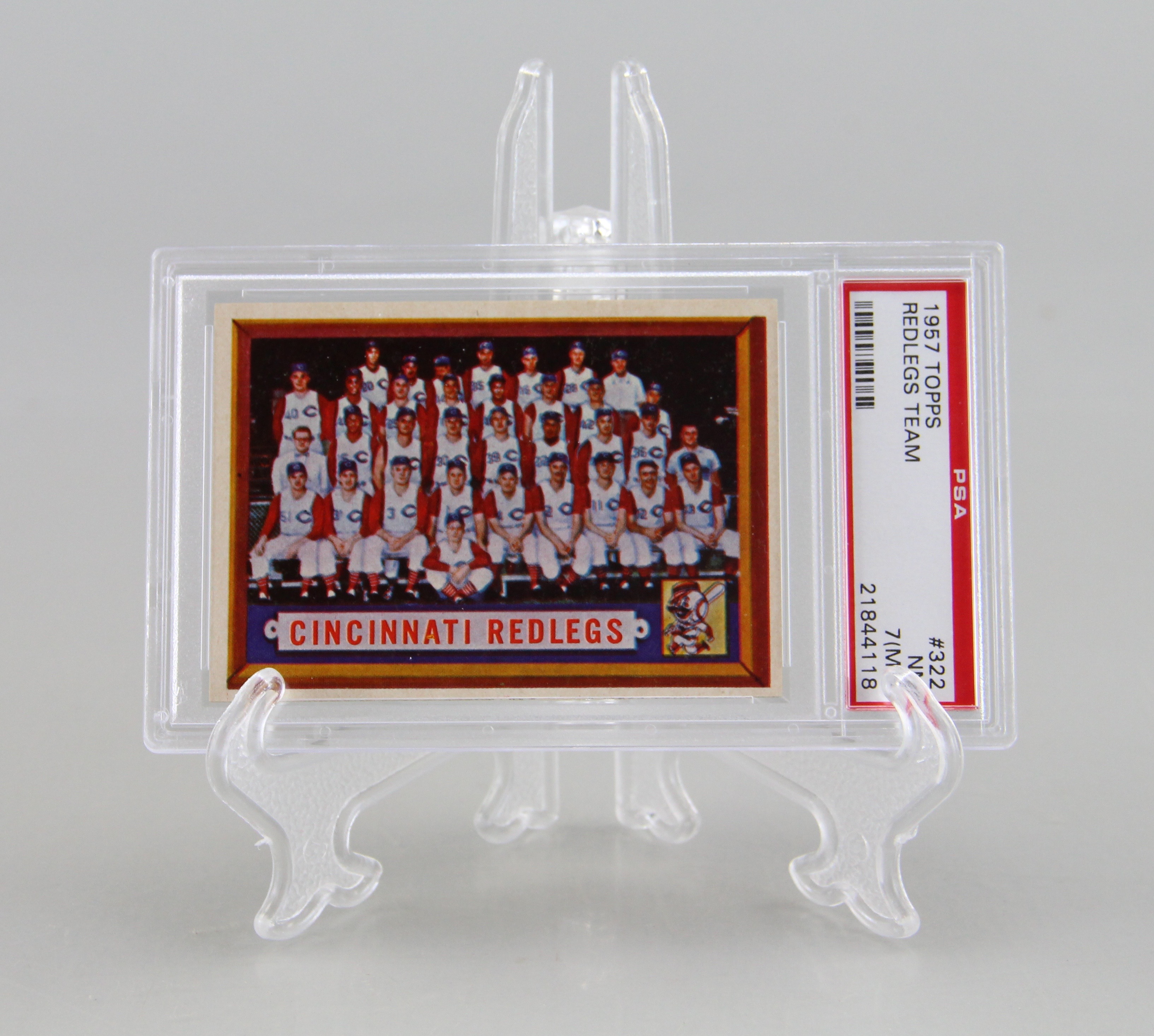 Assortment Of Four 50's Redlegs/Red Graded Baseball Cards