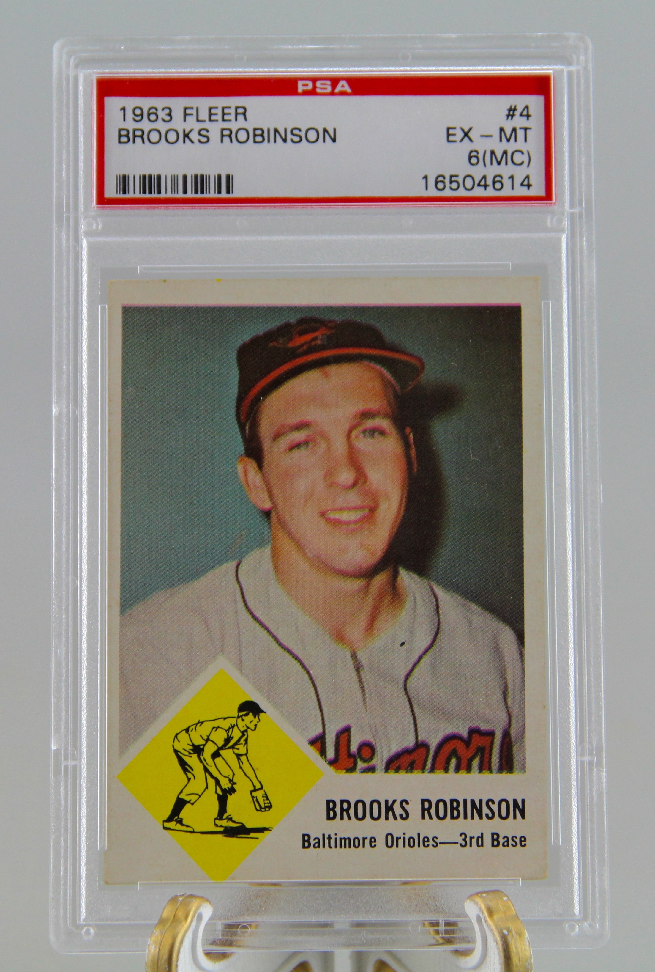 1963 Fleer Brooks Robinson Graded EX-MT Baseball Card