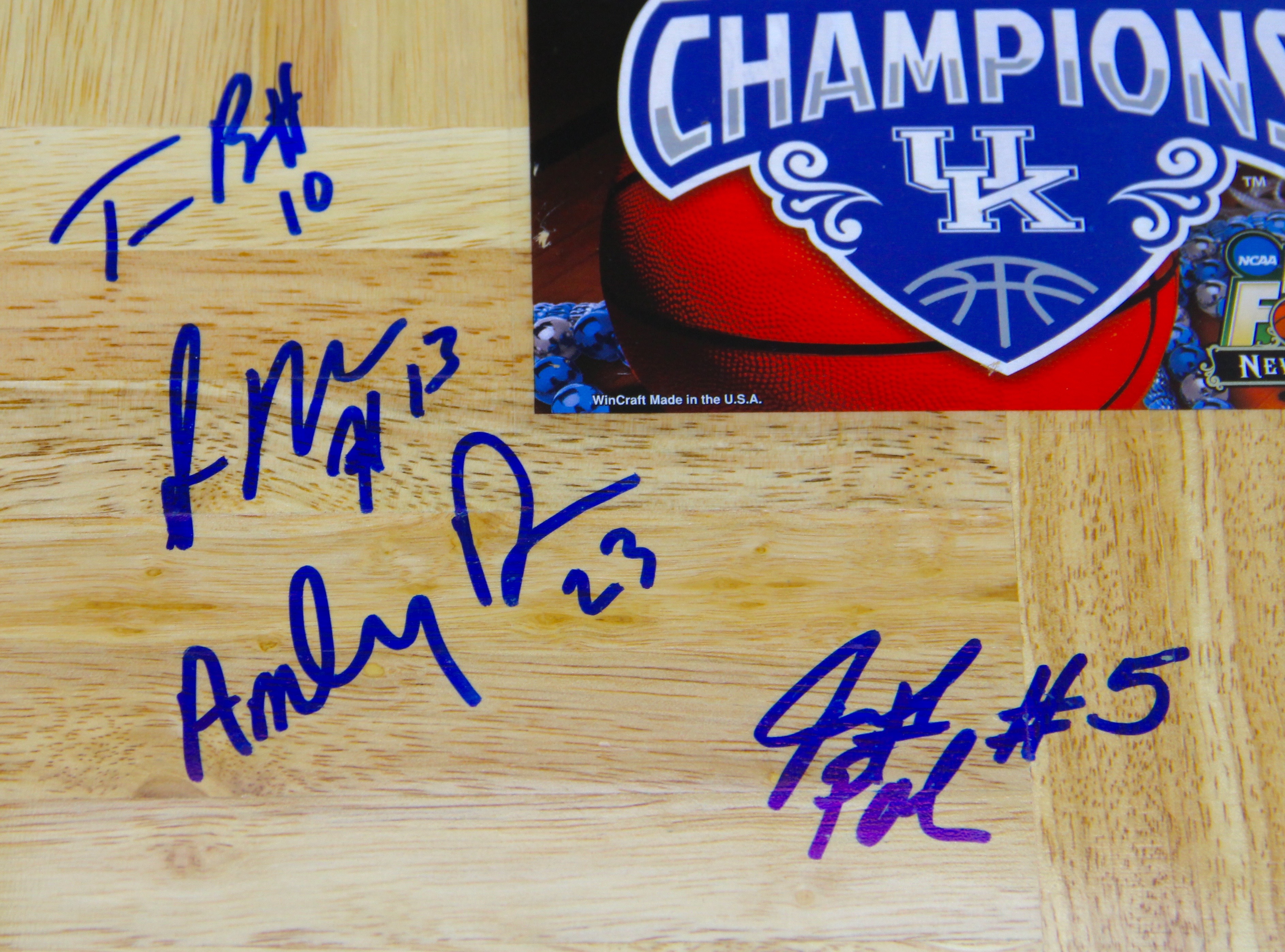 UK Wildcats 2011-12 NCAA Championship Autographed Floor Board