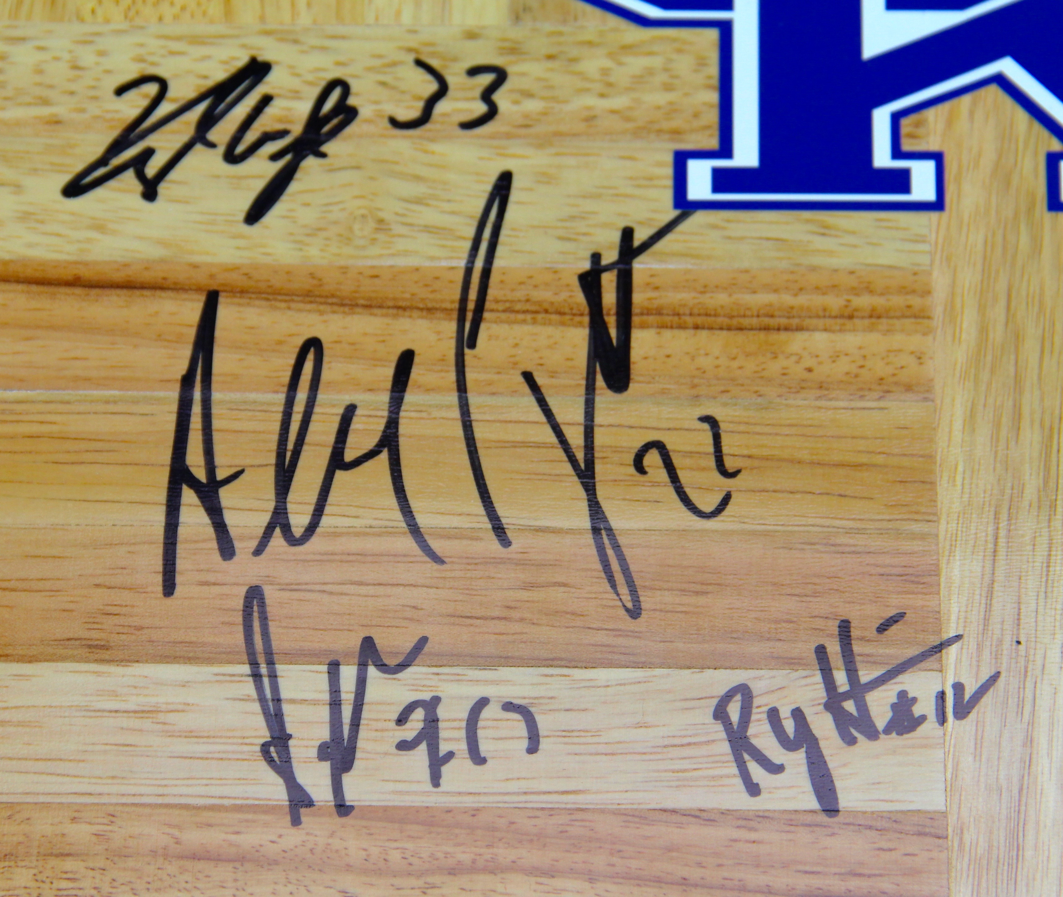 Autographed 2012-13 UK Wildcats Mens Basketball Floor Board