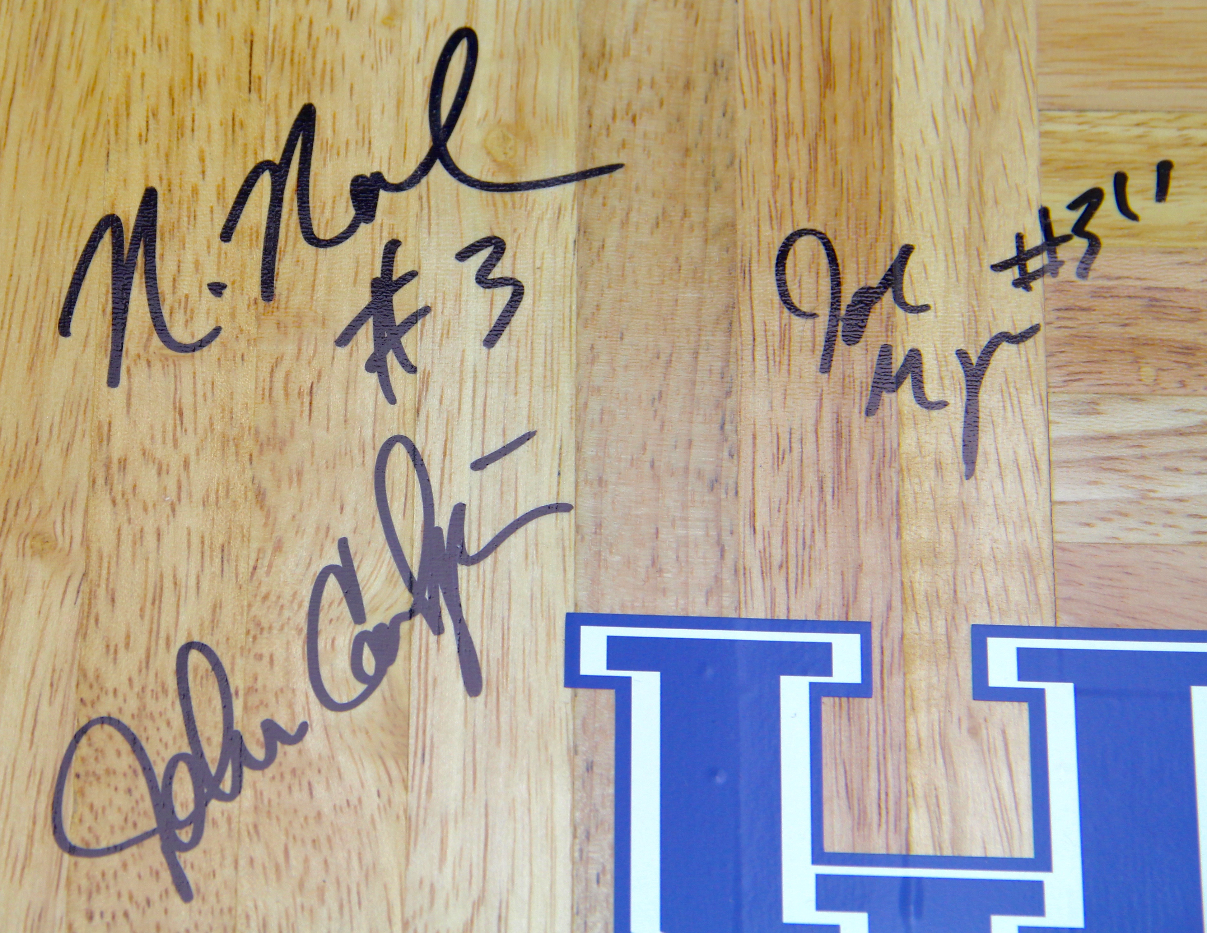Autographed 2012-13 UK Wildcats Mens Basketball Floor Board