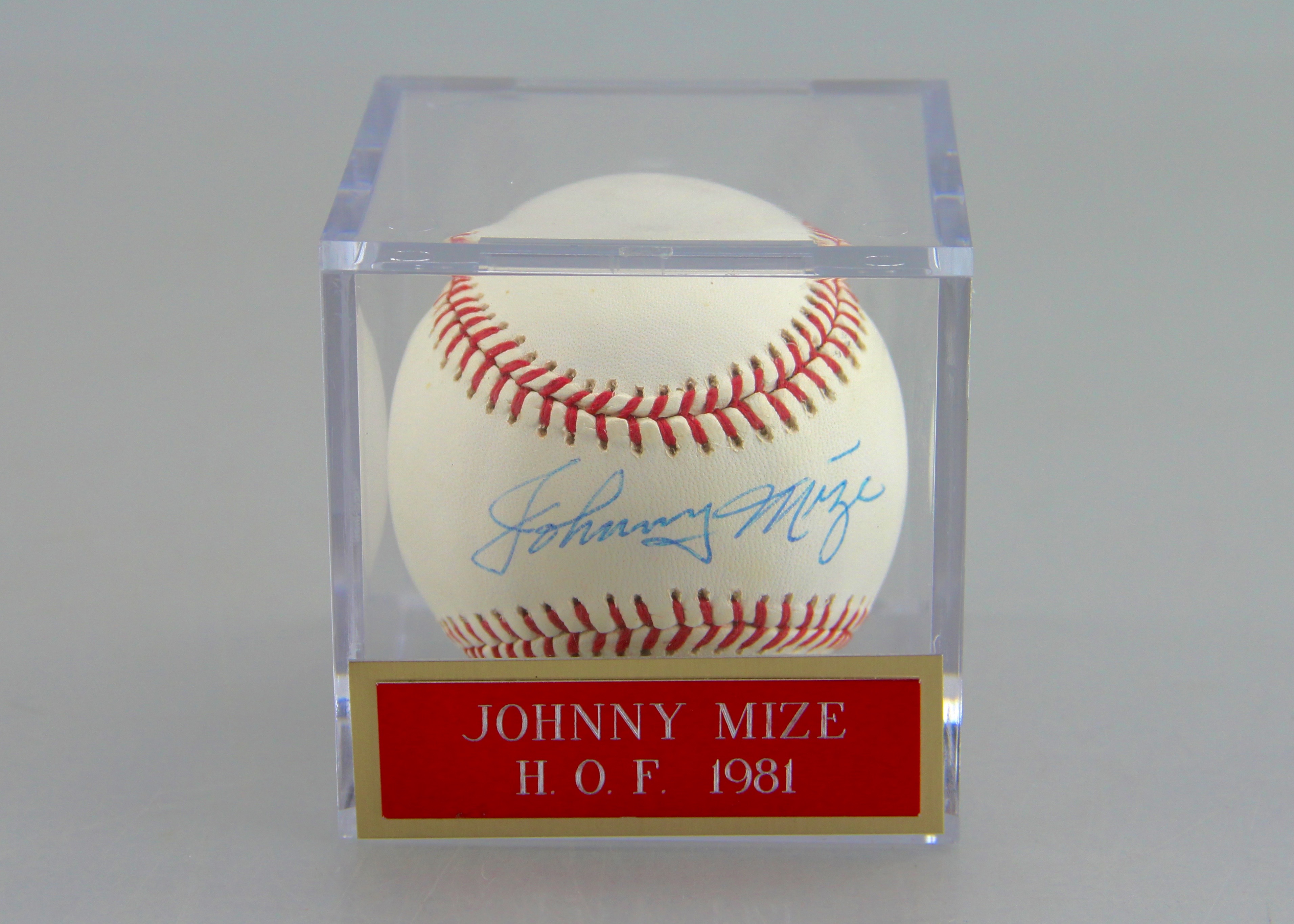 Johnny Mize Autographed Baseball