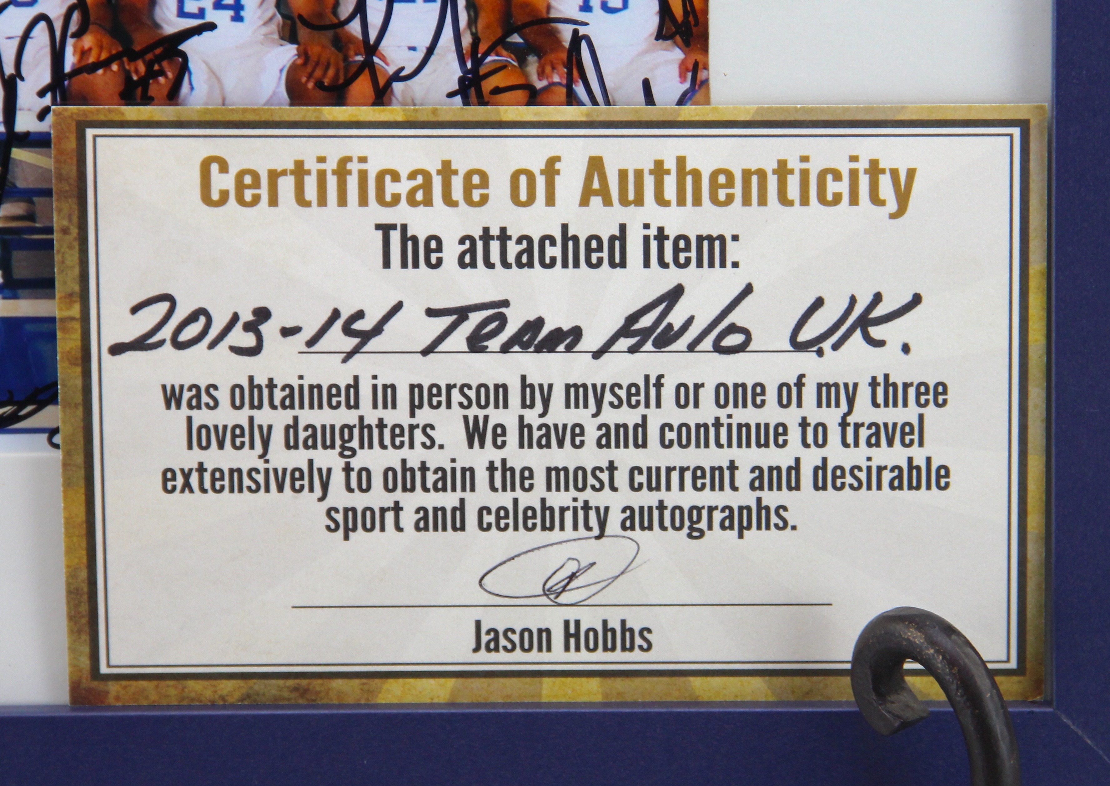 2013-14 UK Wildcats Autographed Basketball Team Photo Print