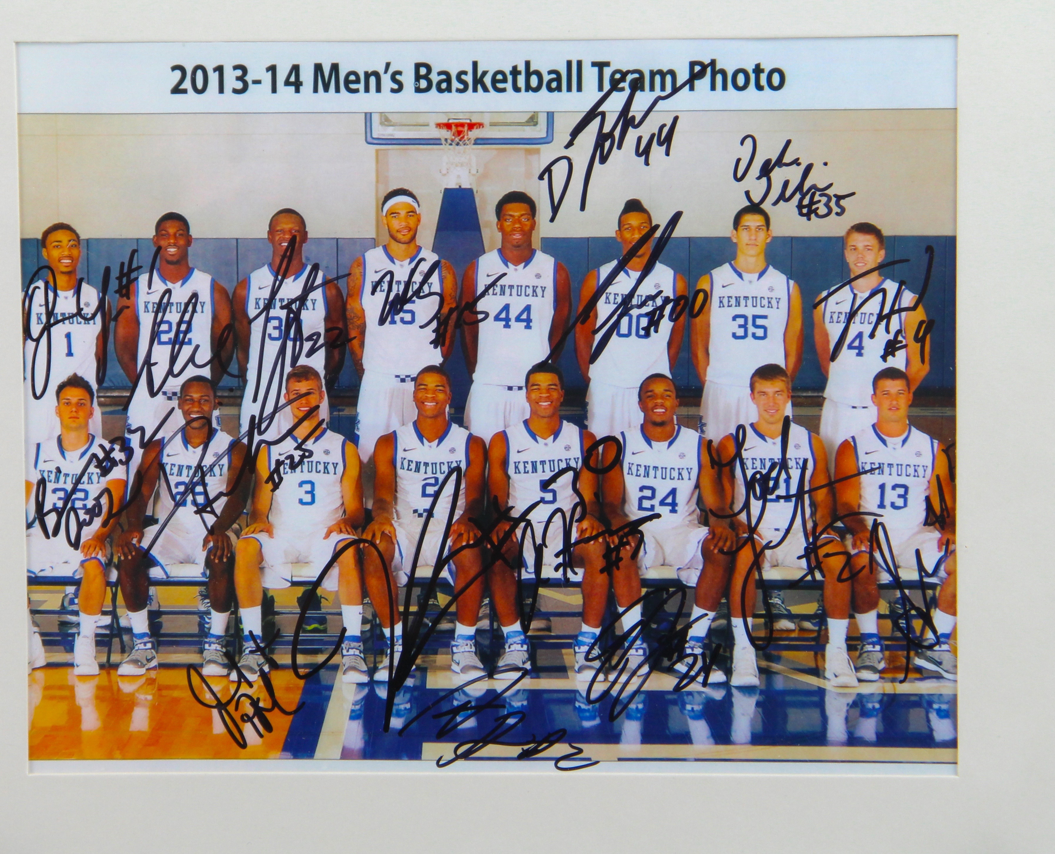 2013-14 UK Wildcats Autographed Basketball Team Photo Print