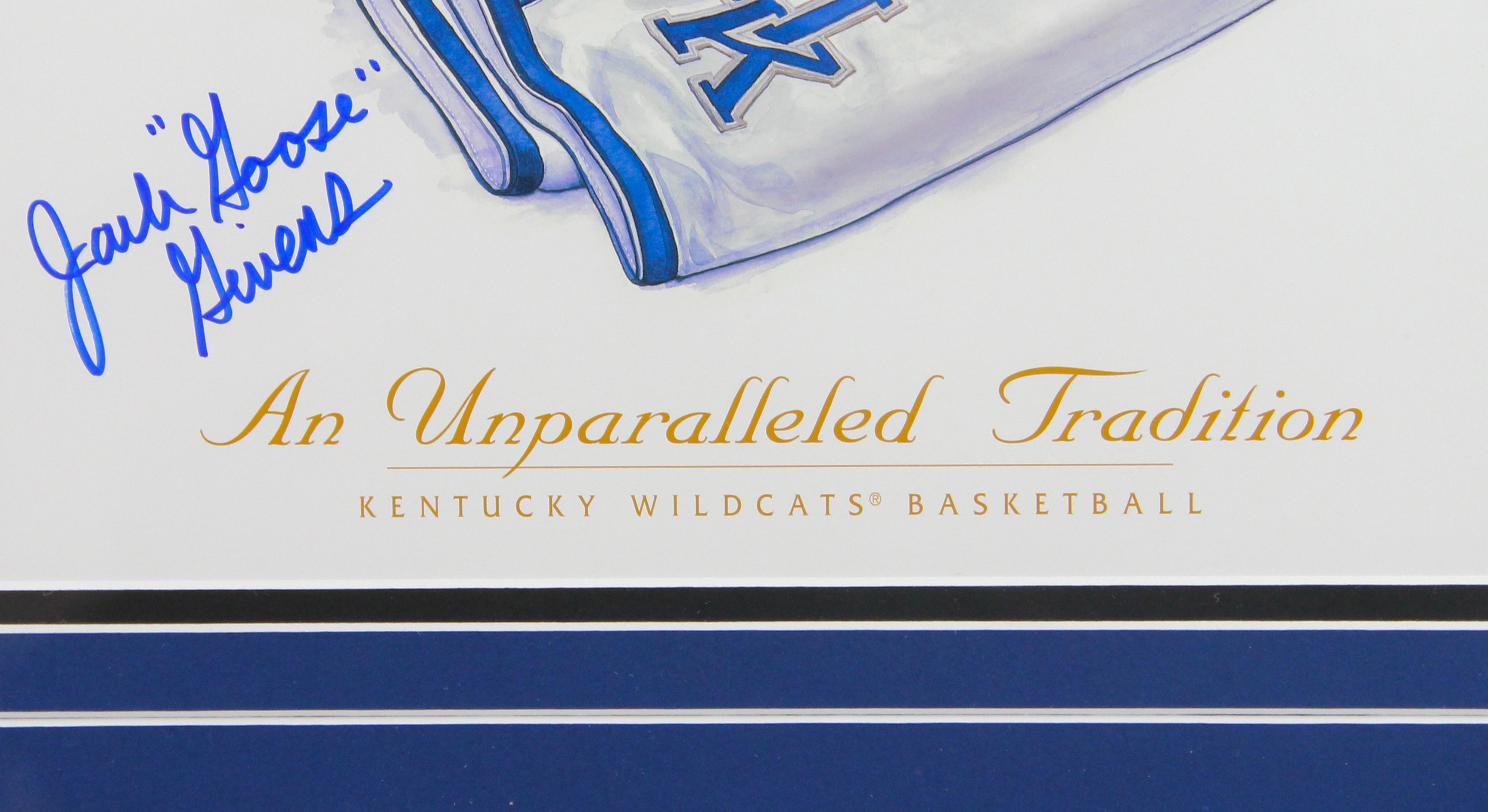 Framed UK Wildcats Picture Autographed By Jack "Goose" Givens