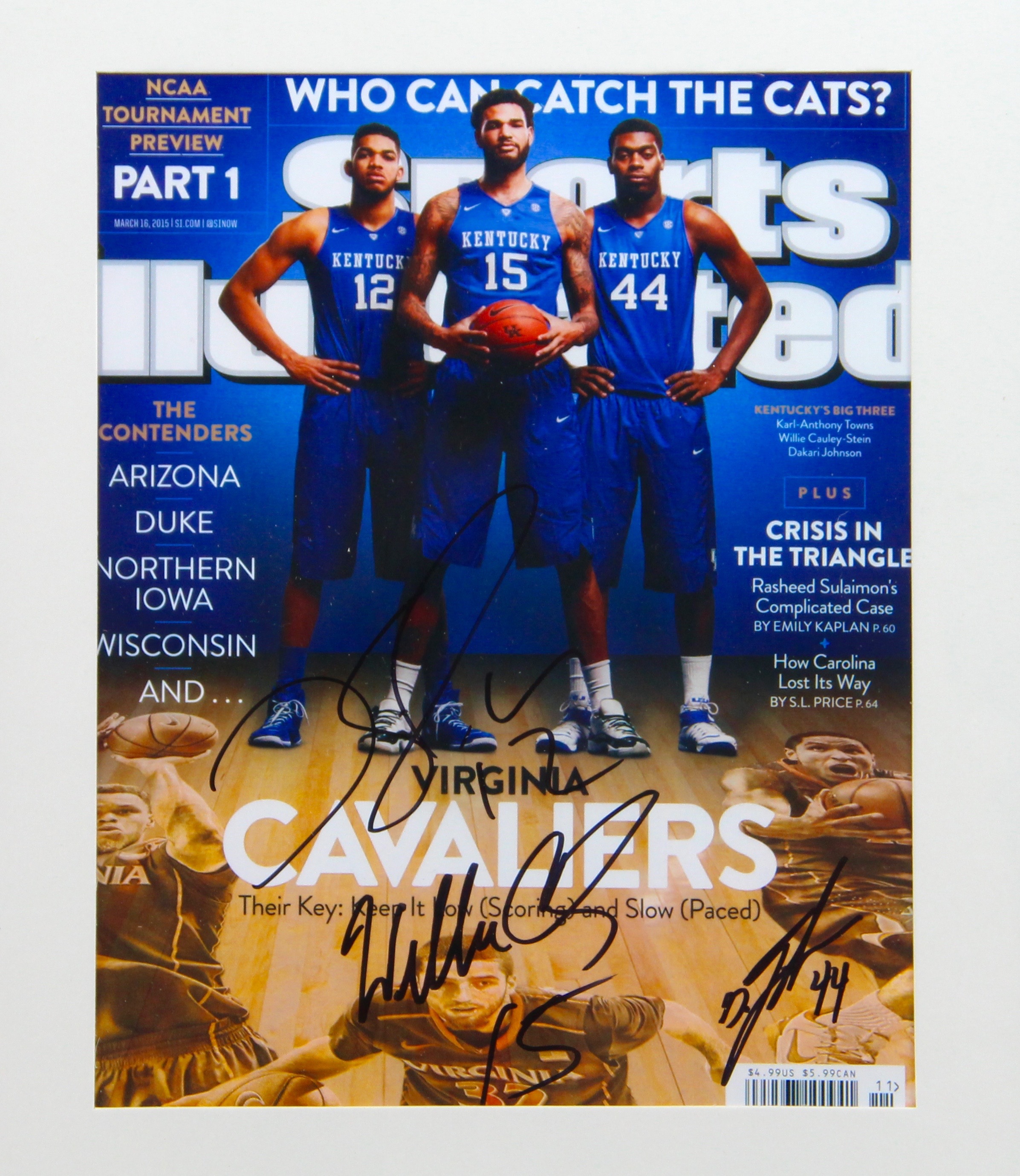 Autographed 2015 UK Wildcats Sports Illustrated