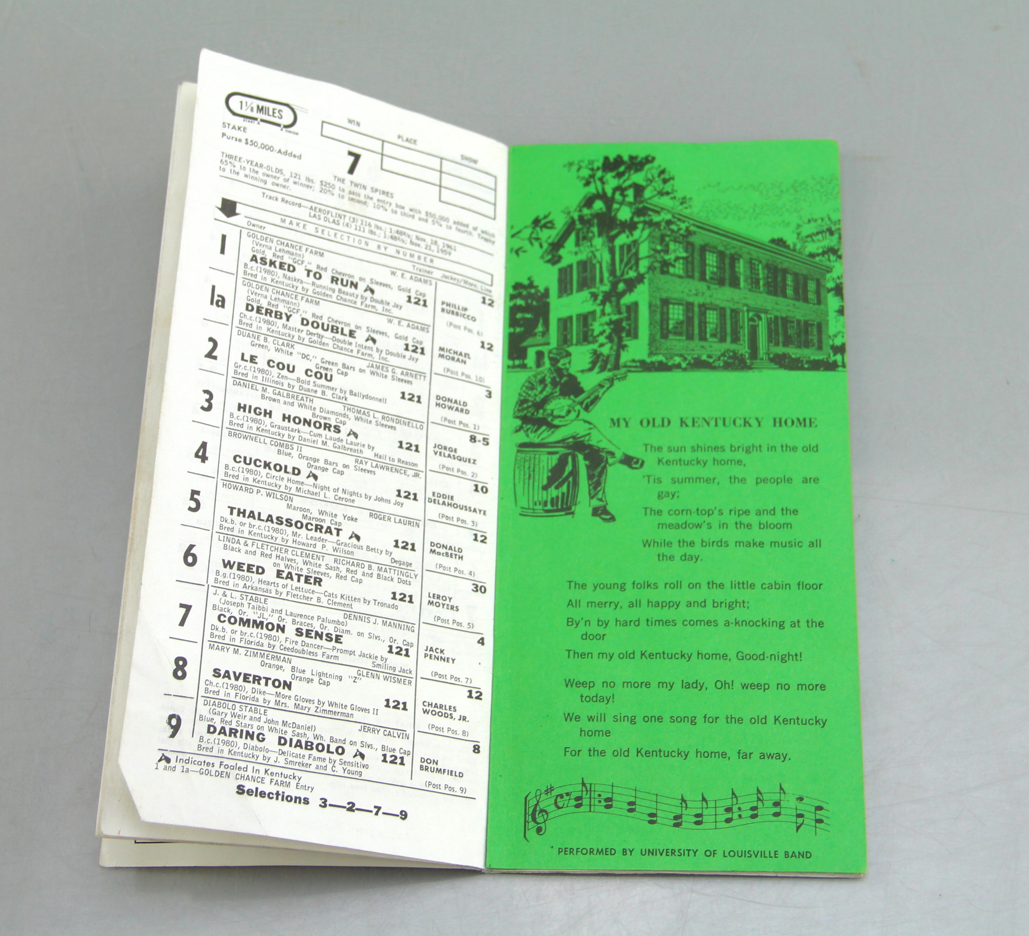 Vintage 1983 Kentucky Derby Program