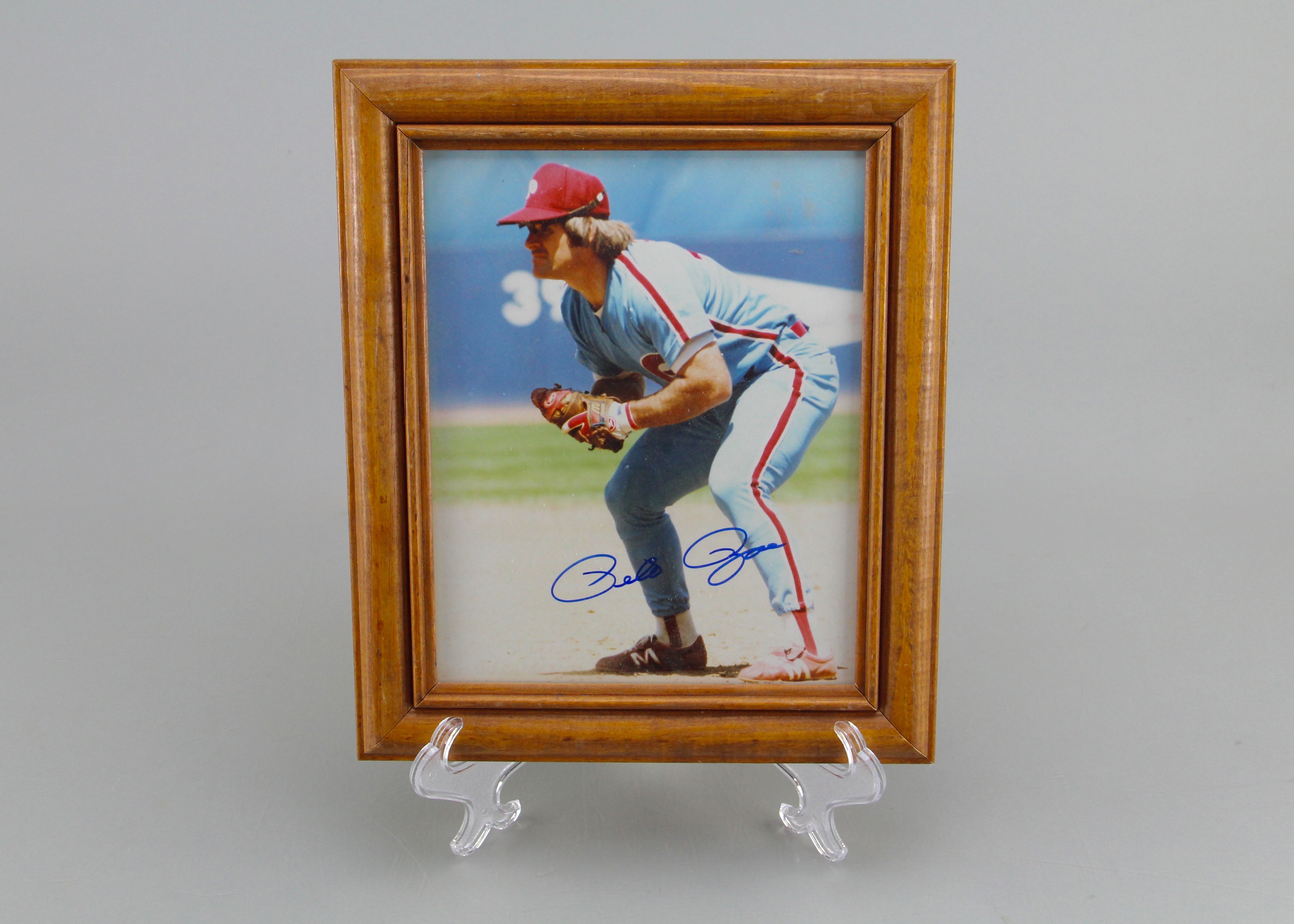 Framed Autographed Pete Rose Photo Print