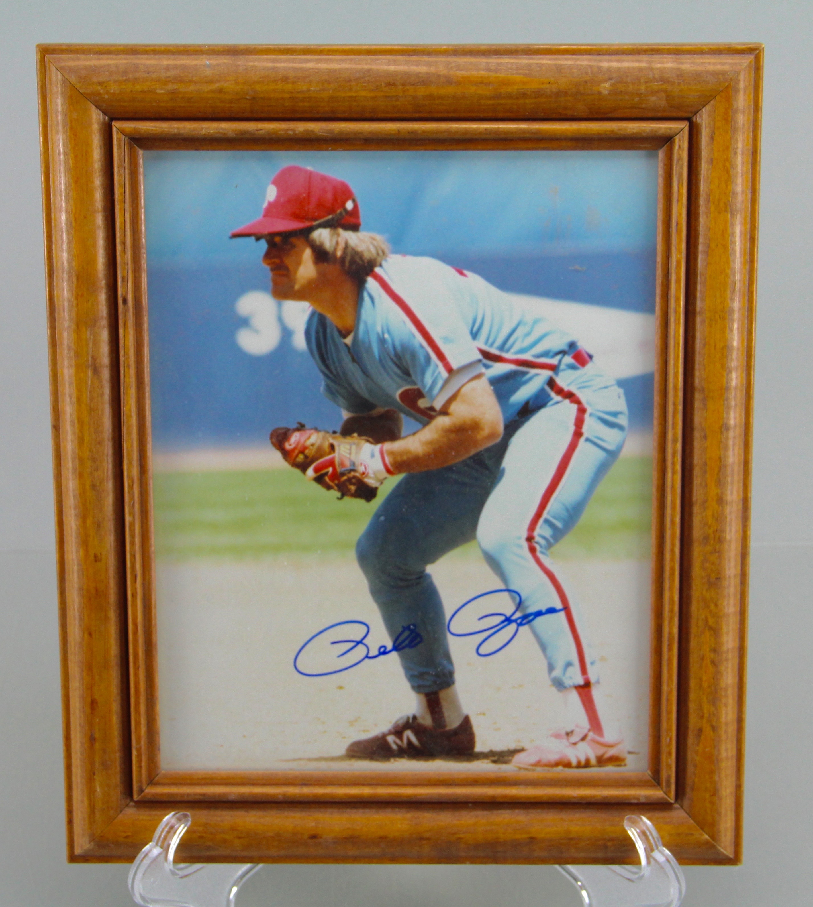 Framed Autographed Pete Rose Photo Print