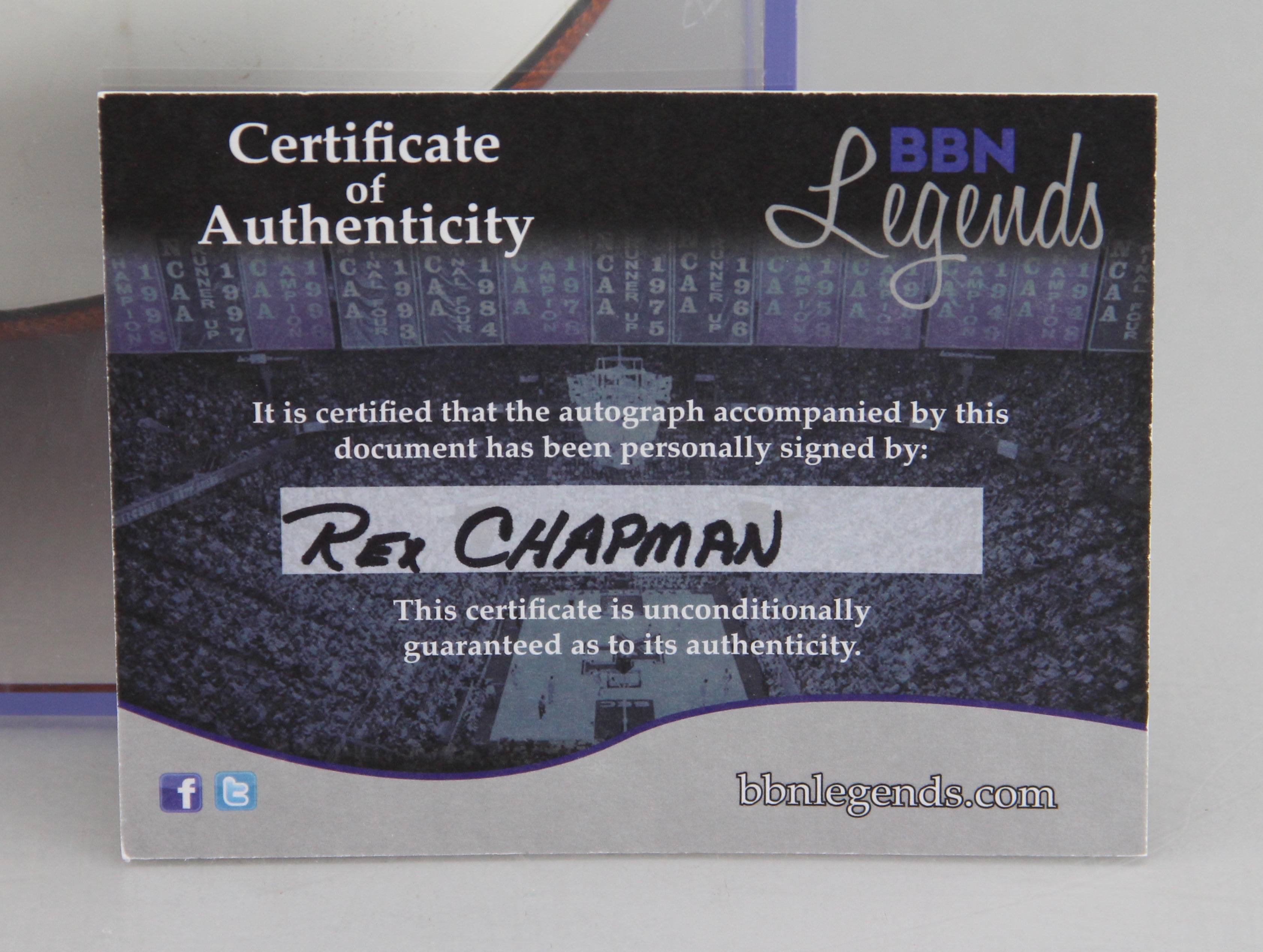 Rex Chapman Autographed UK Basketball with COA