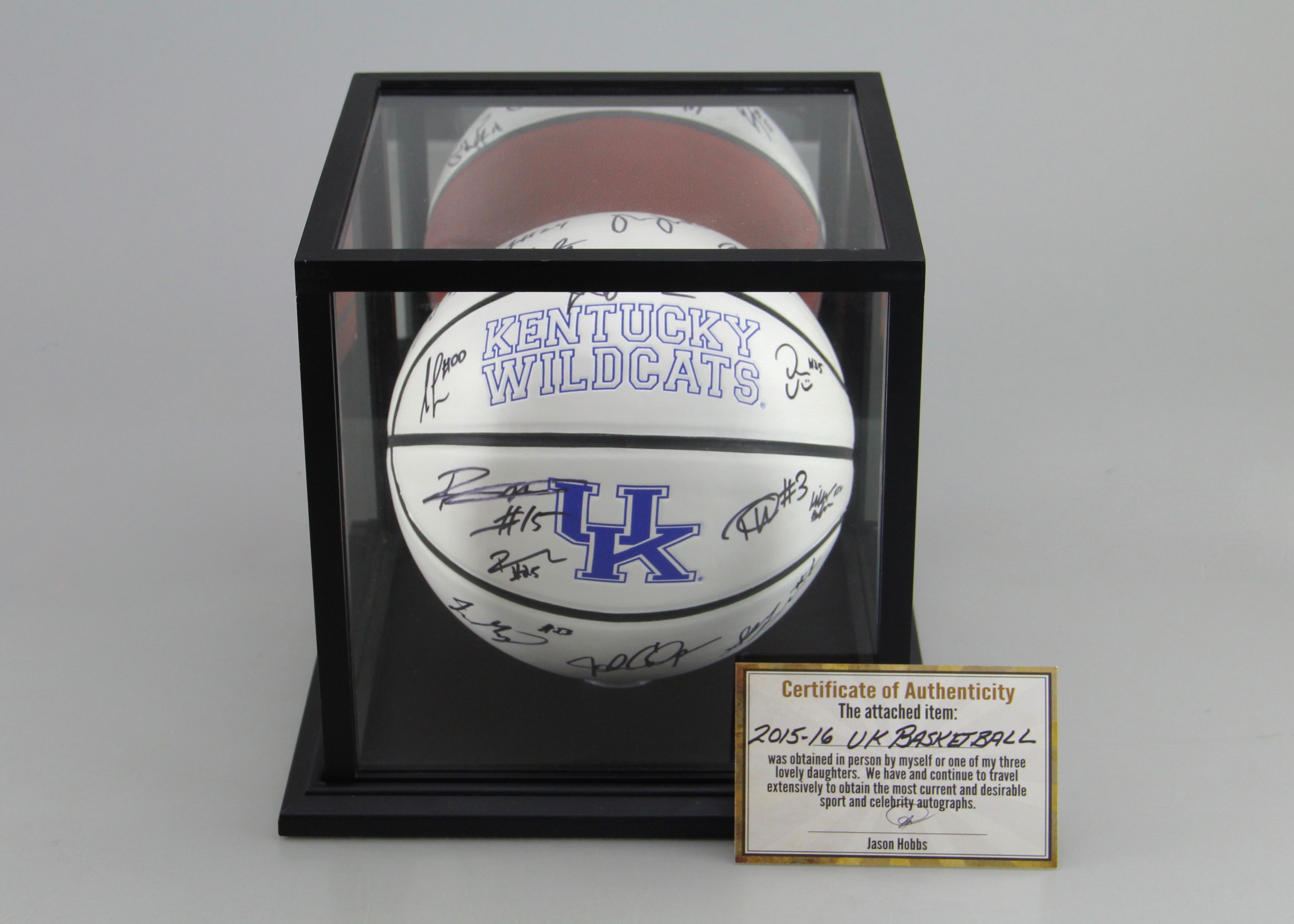 University of Kentucky 2015-2016 Team Autographed Basketball EBTH