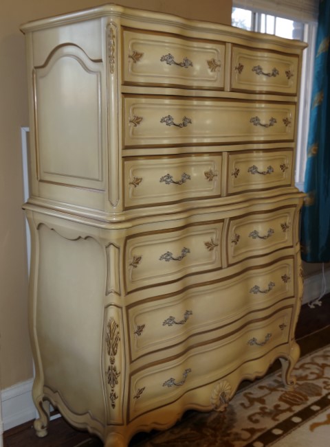 Union Furniture French Provincial Highboy Dresser