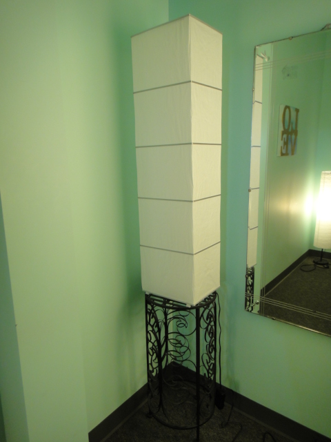 Modern Japanese Floor Lamp with Square Paper Shade