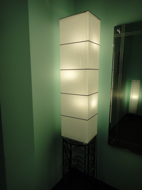 Modern Japanese Floor Lamp with Square Paper Shade