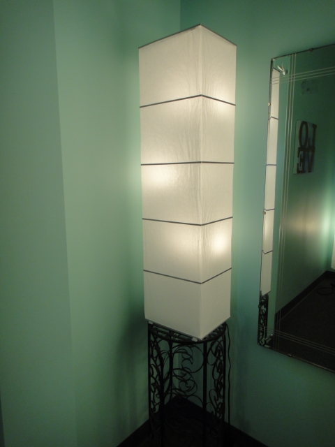 Modern Japanese Floor Lamp with Square Paper Shade