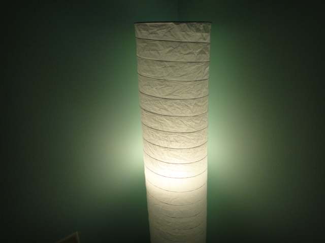 Modern Japanese Floor Lamp with Round Paper Shade