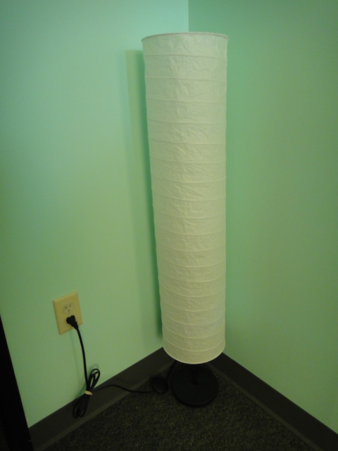 Modern Japanese Floor Lamp with Round Paper Shade