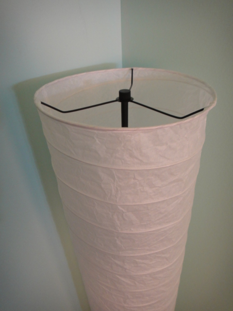 Modern Japanese Floor Lamp with Round Paper Shade