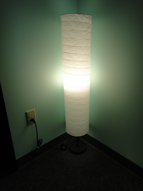 Modern Japanese Floor Lamp with Round Paper Shade