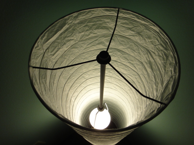 Modern Japanese Floor Lamp with Round Paper Shade