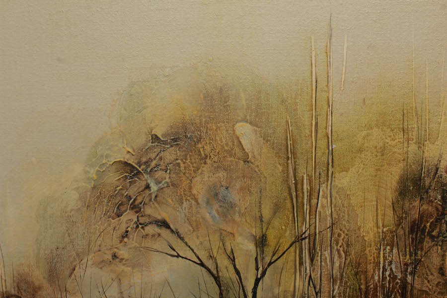 Signed Jan Dorer Acrylic Painting on Canvas