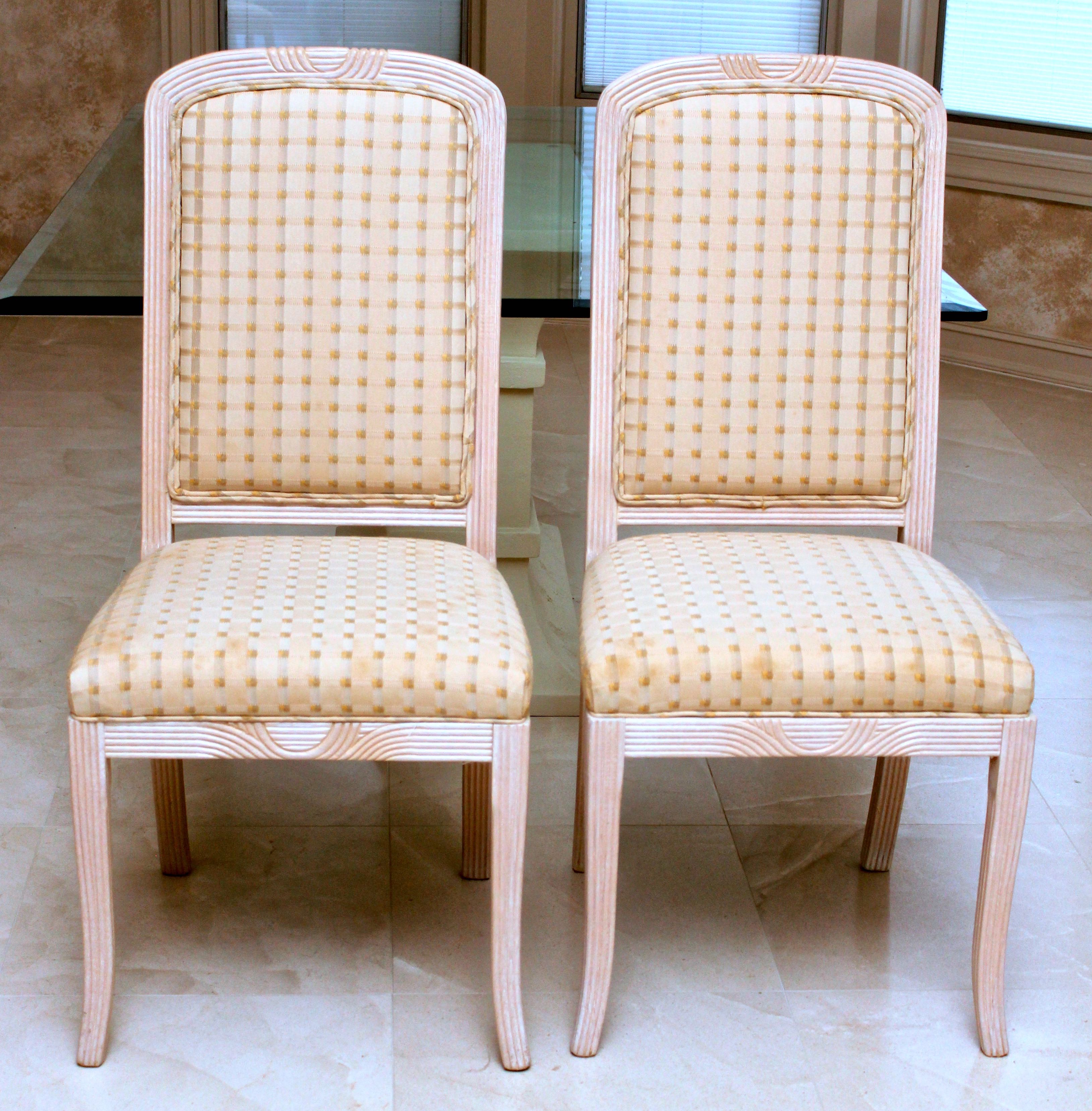 Set of Eight Upholstered Dining Chairs