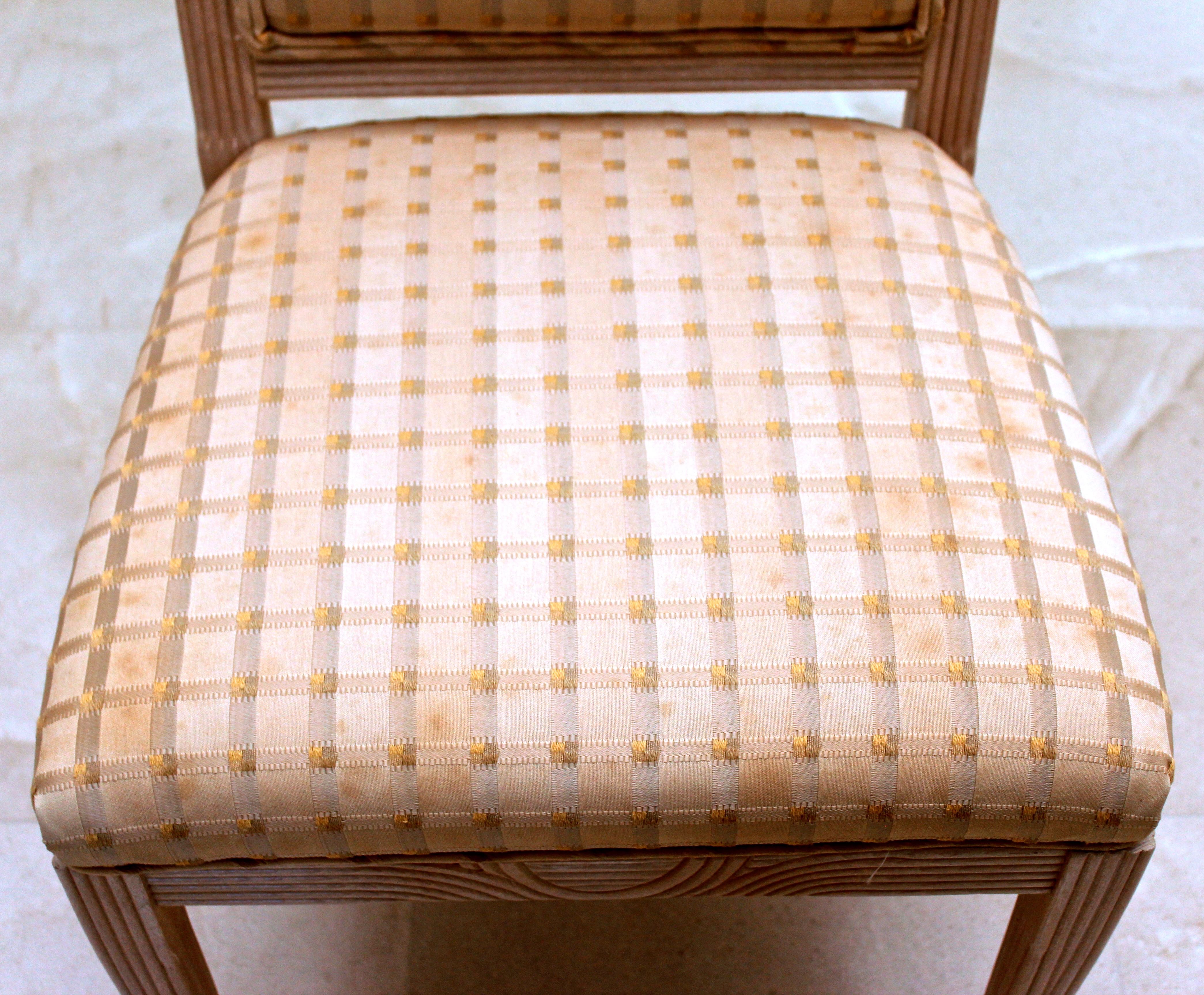 Set of Eight Upholstered Dining Chairs