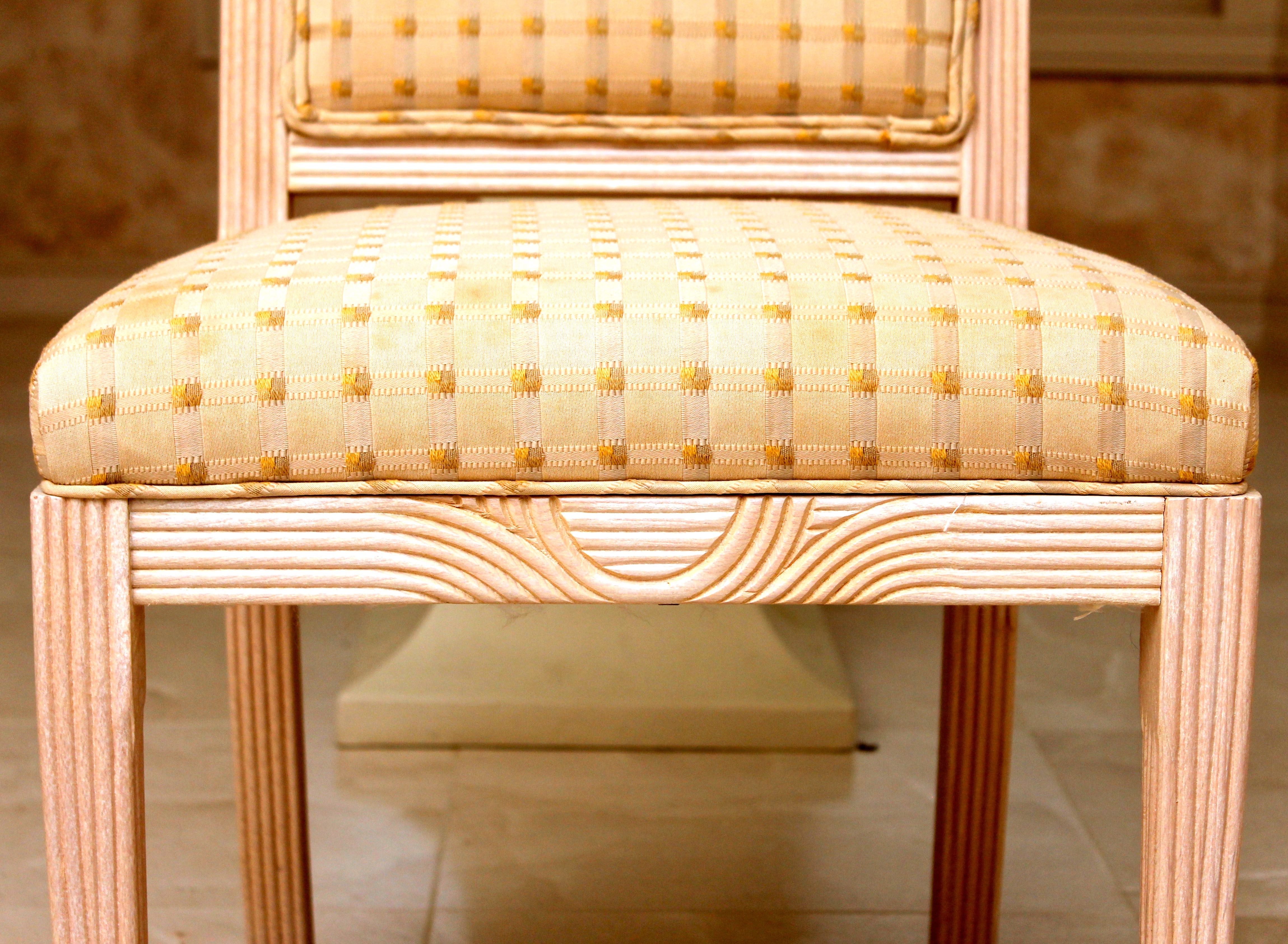 Set of Eight Upholstered Dining Chairs