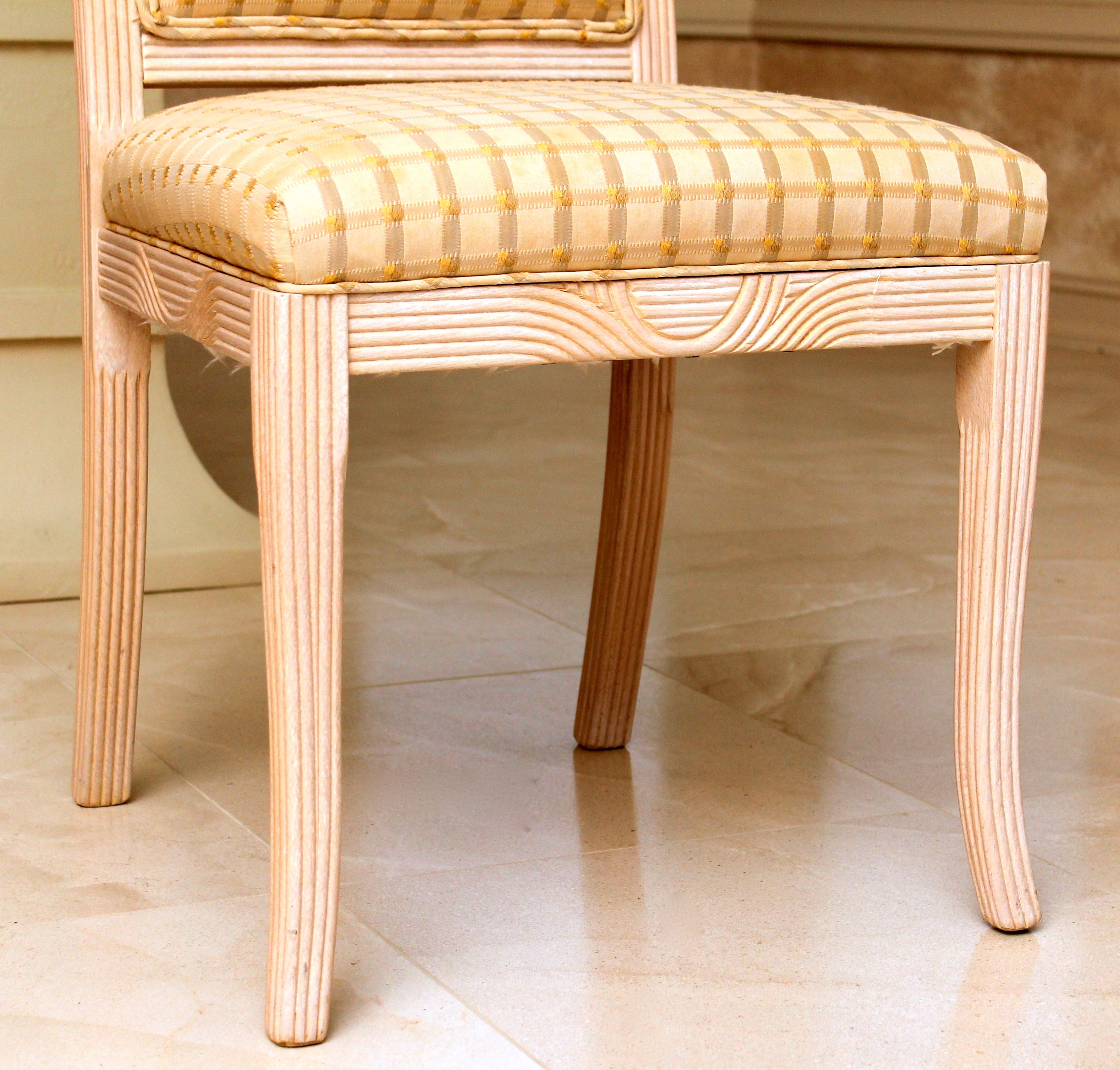 Set of Eight Upholstered Dining Chairs