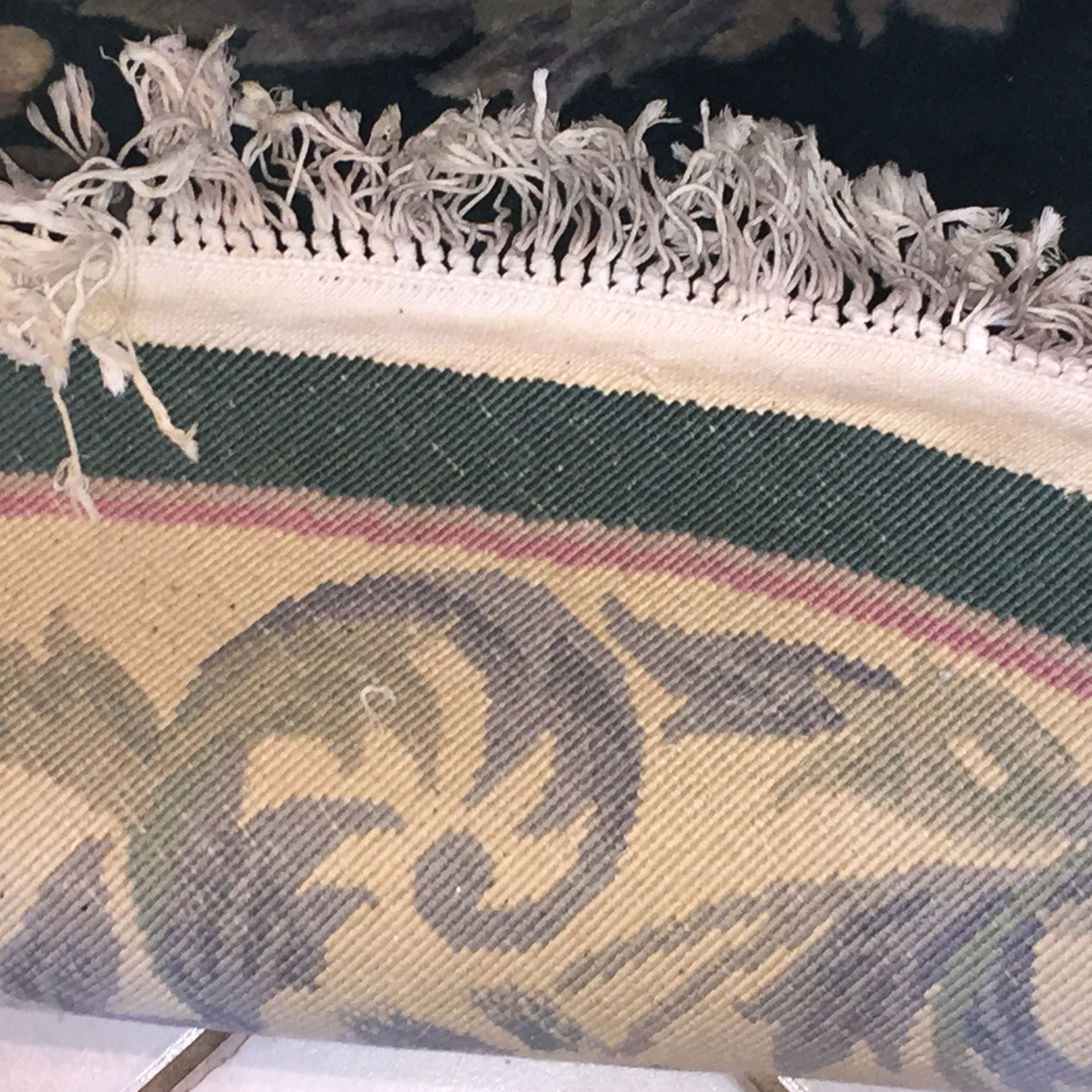 Floral Pattern Hand Woven Round Area Rug