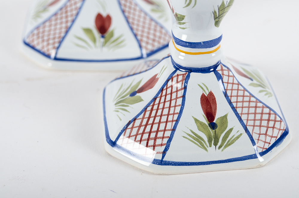 Henriot Quimper Candlesticks