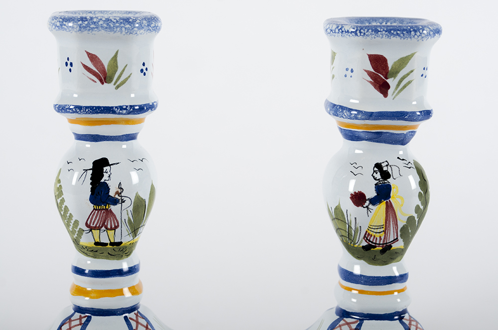 Henriot Quimper Candlesticks