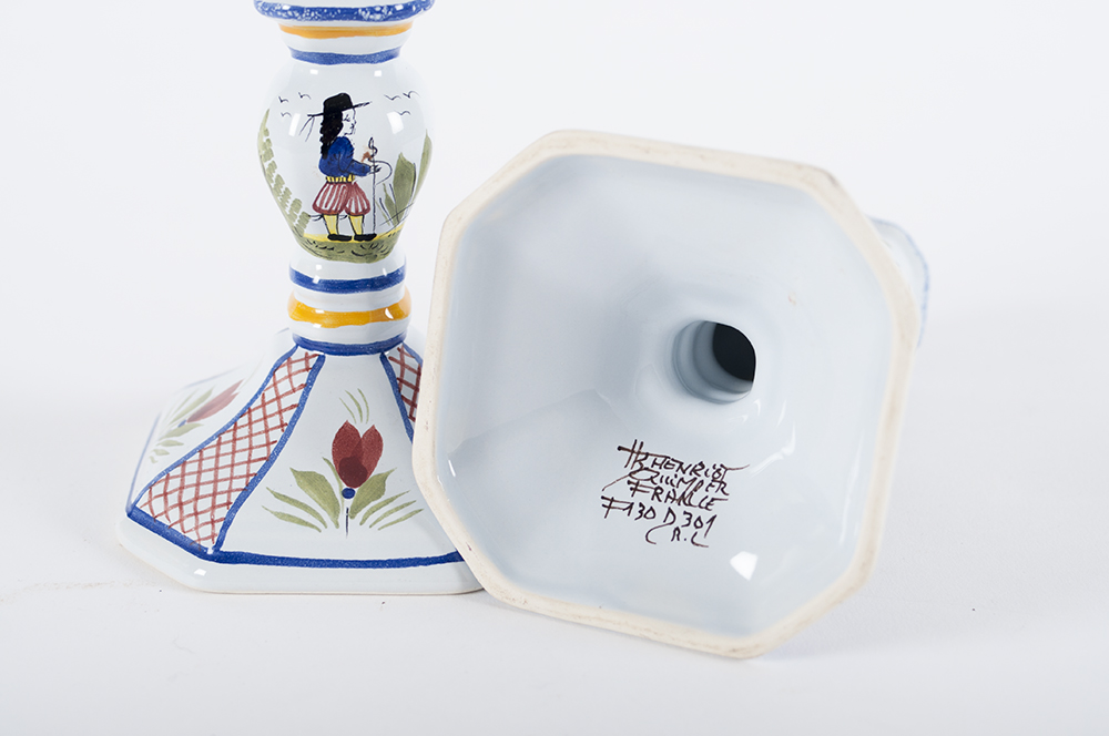 Henriot Quimper Candlesticks