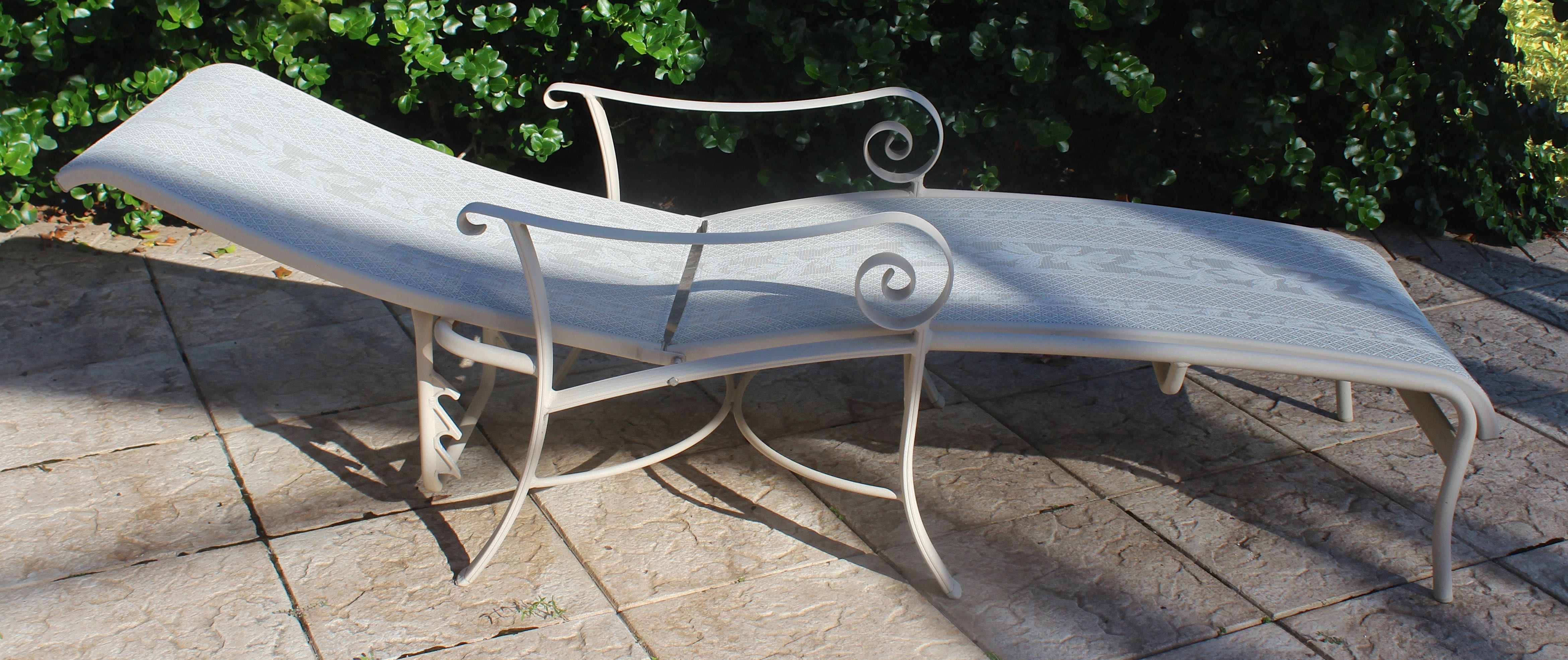 Chaise Lounge With Matching Side Table