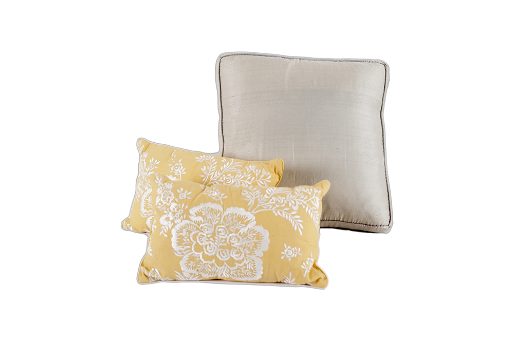 Yellow Floral Couch Pillows