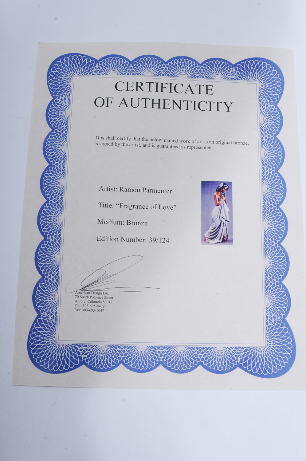 Signed Ramon Parmenter Bronze Sculpture