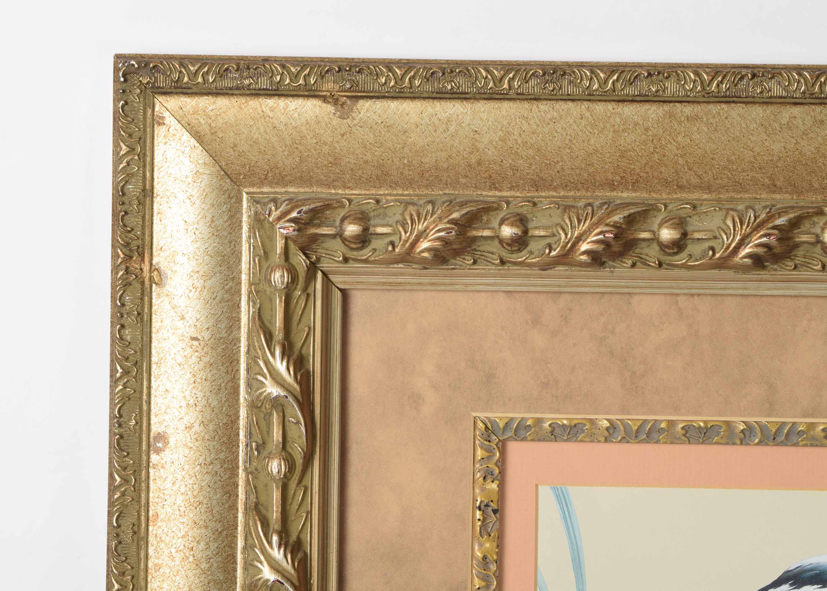 Signed Art LaMay Limited Edition Heron Lithograph