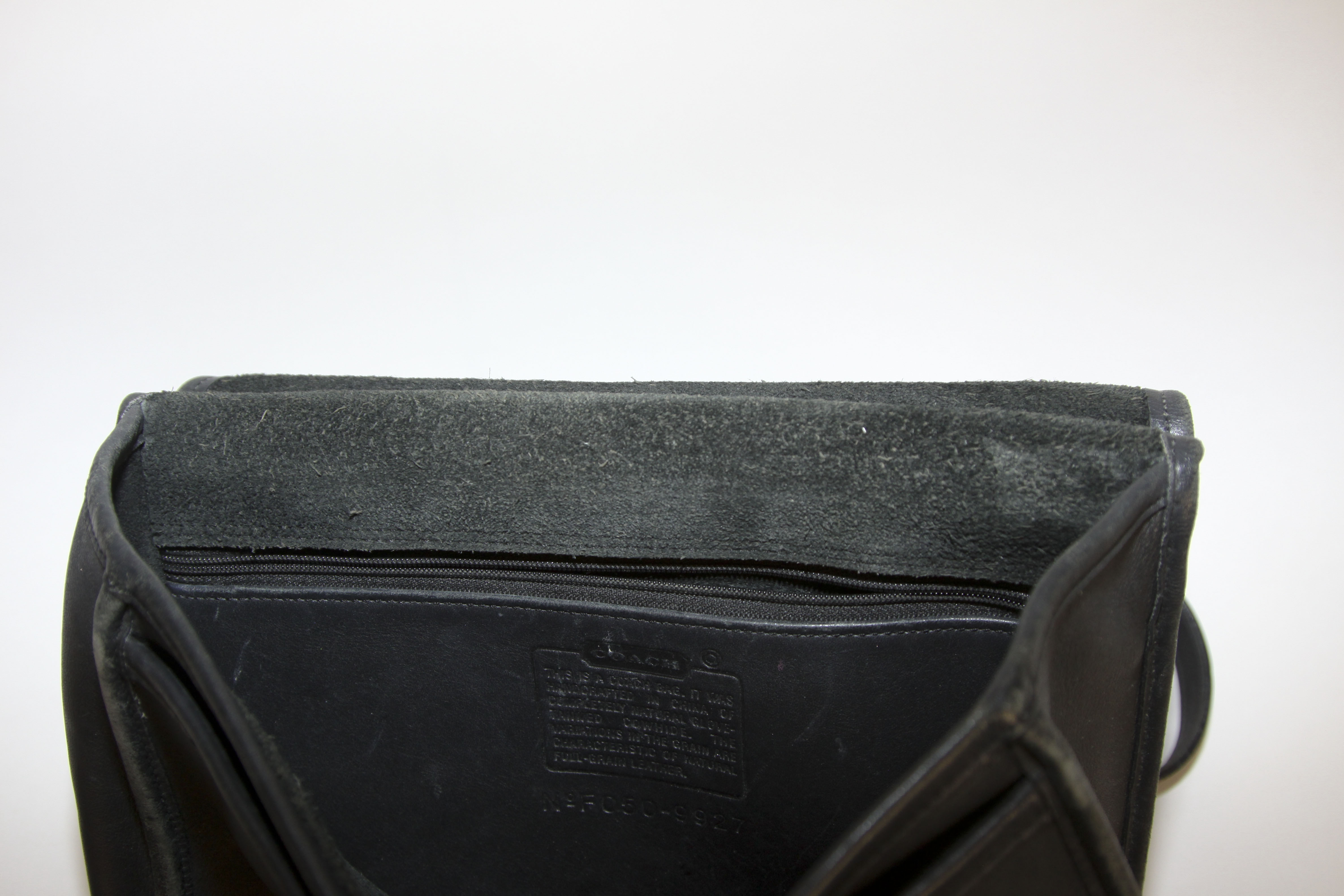 Two Vintage Coach Black Leather Handbags