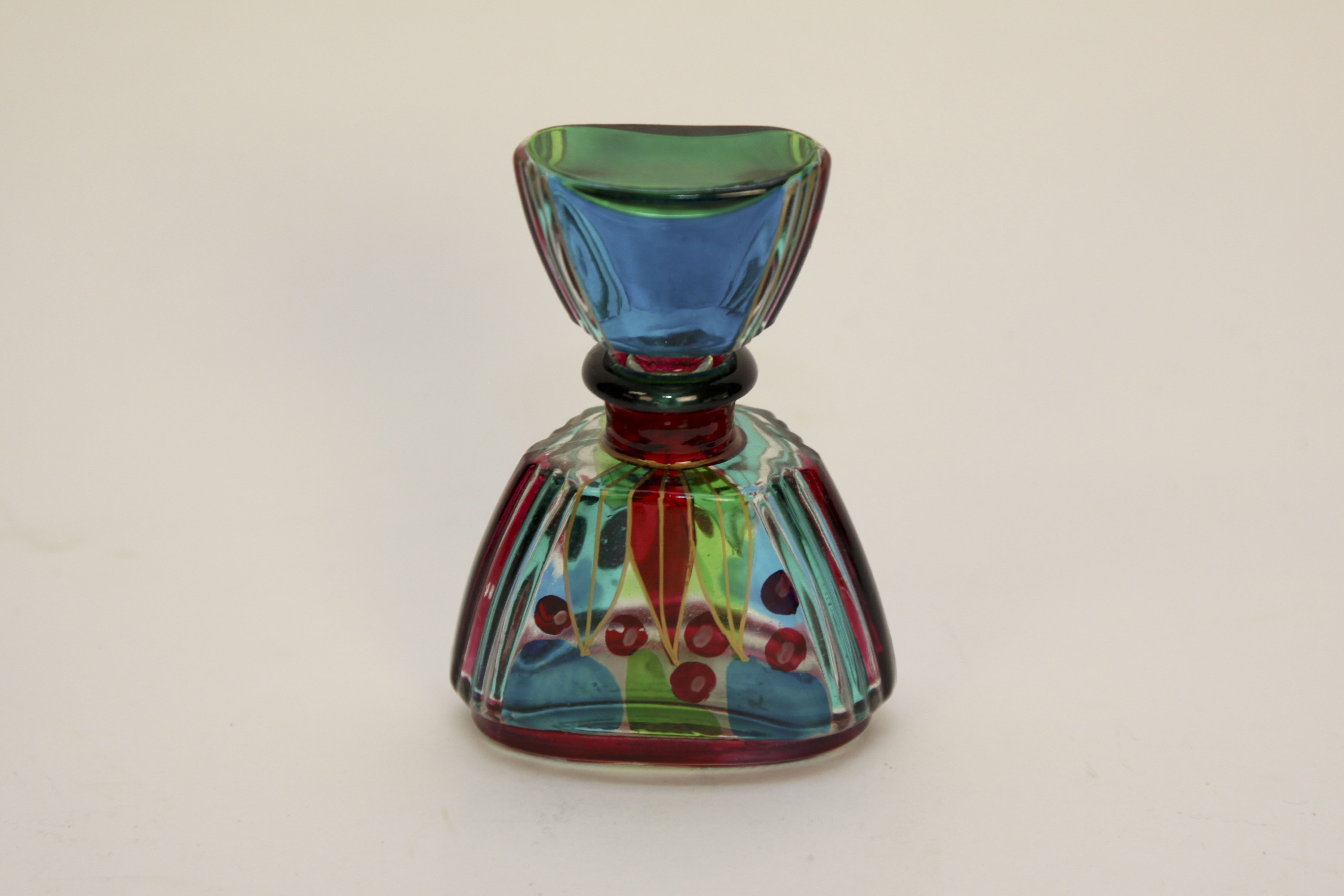Vintage Collection of Colorful Perfume Bottles