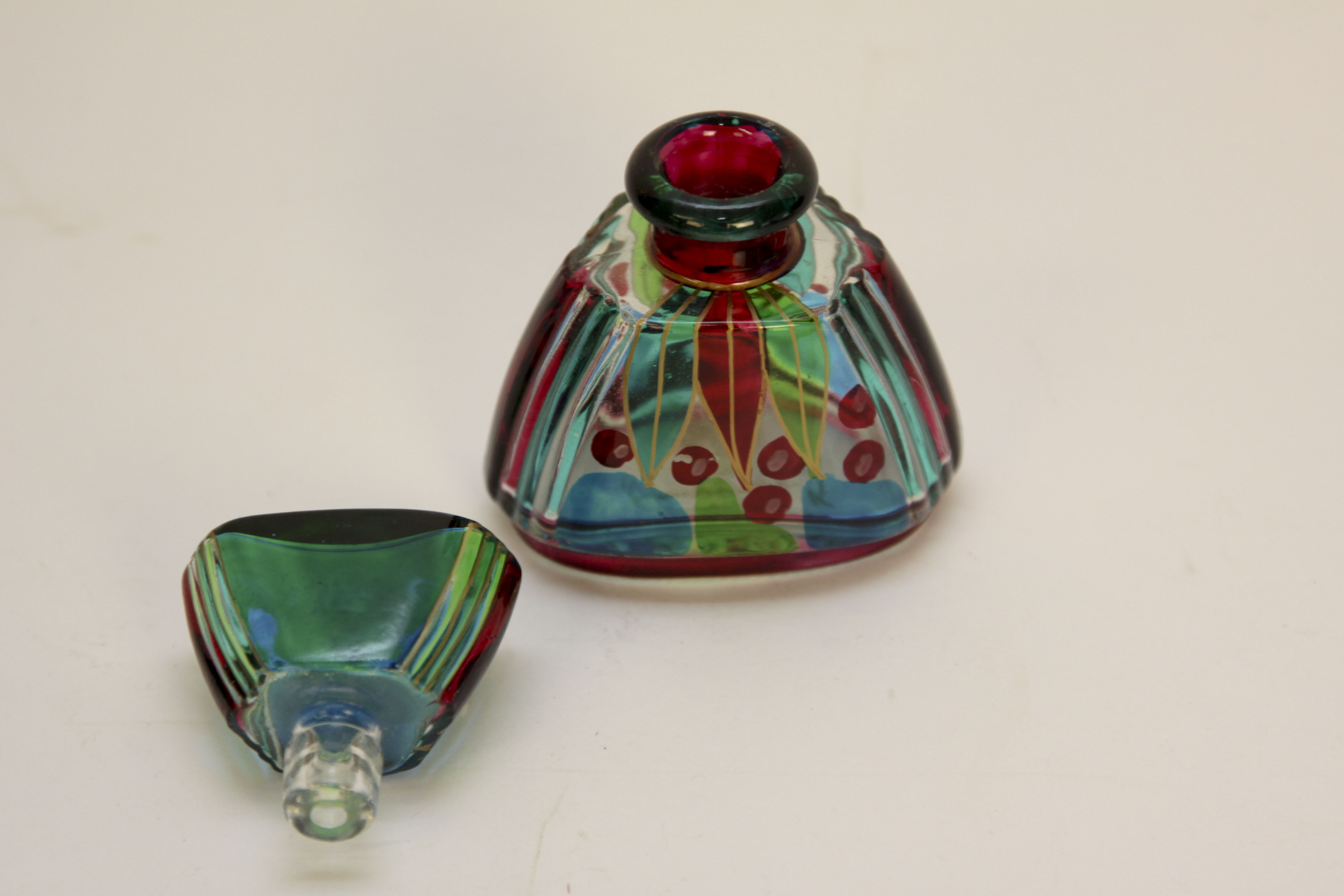 Vintage Collection of Colorful Perfume Bottles