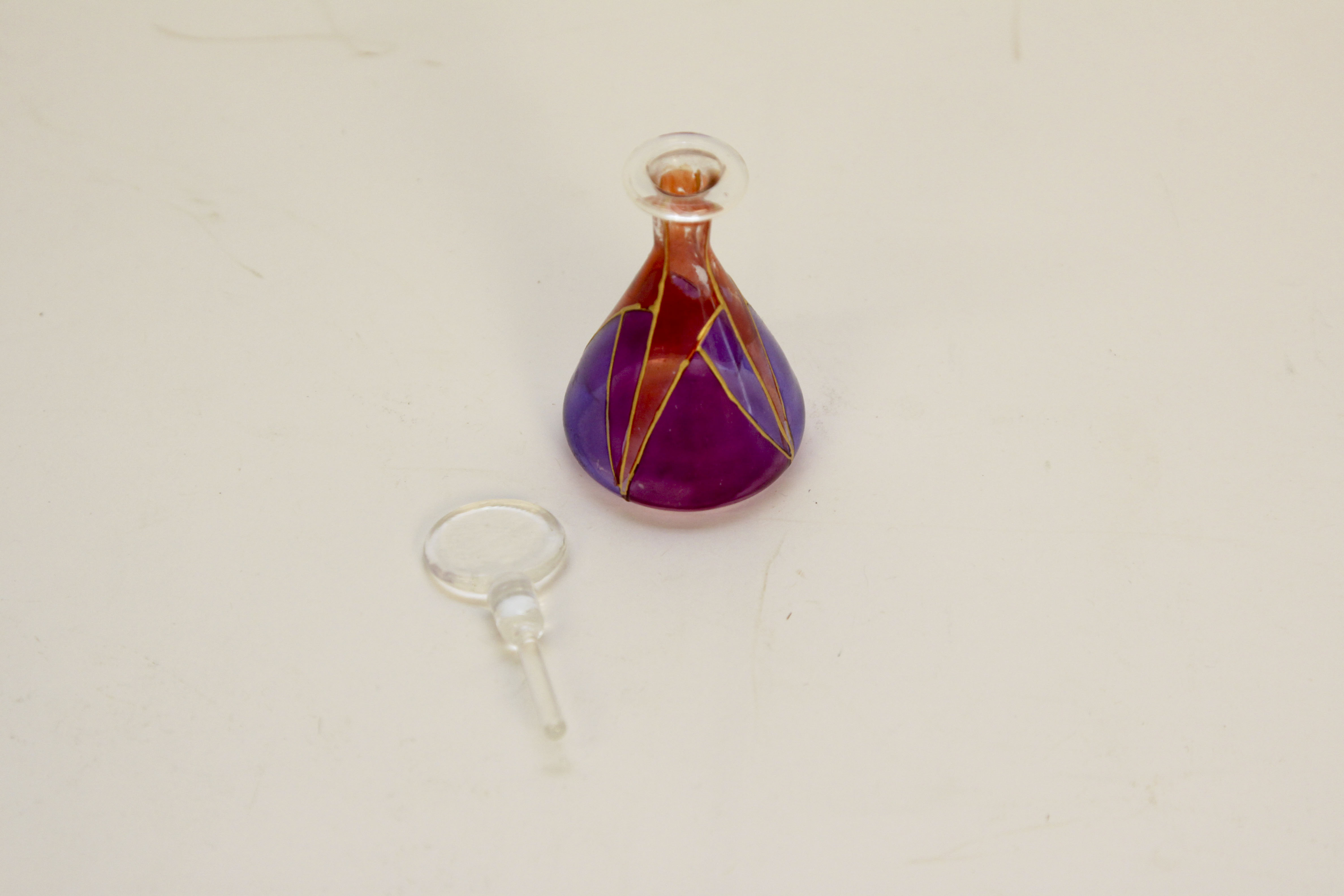 Vintage Collection of Colorful Perfume Bottles