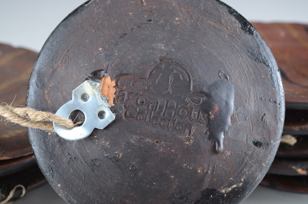 Set of Ten Ragon House Redware Pottery Plate Ornaments