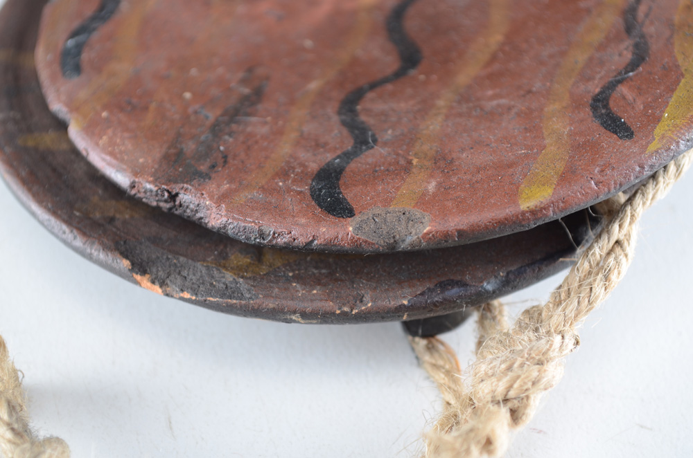 Set of Ten Ragon House Redware Pottery Plate Ornaments