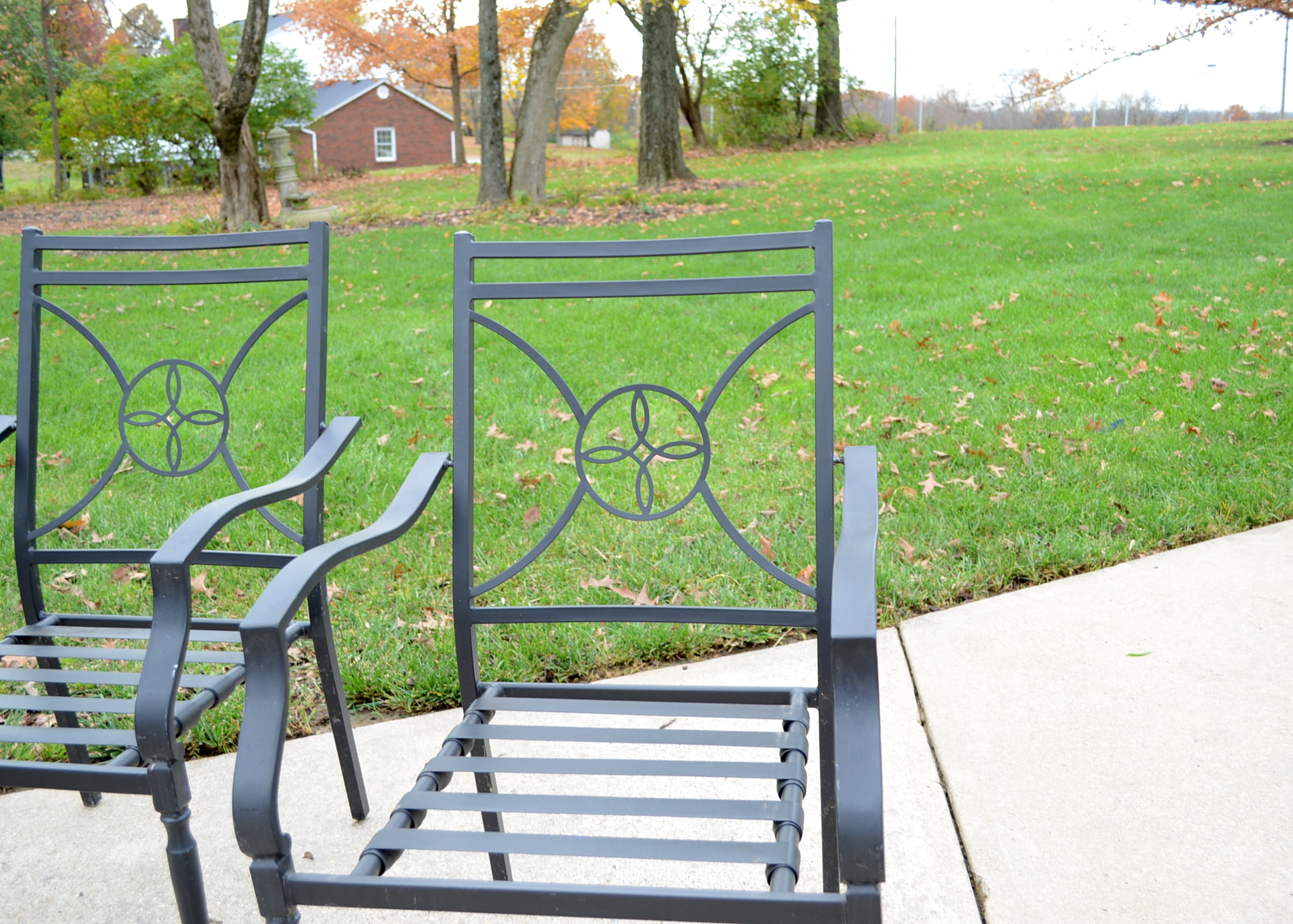 Set of Four Outdoor Patio Chairs